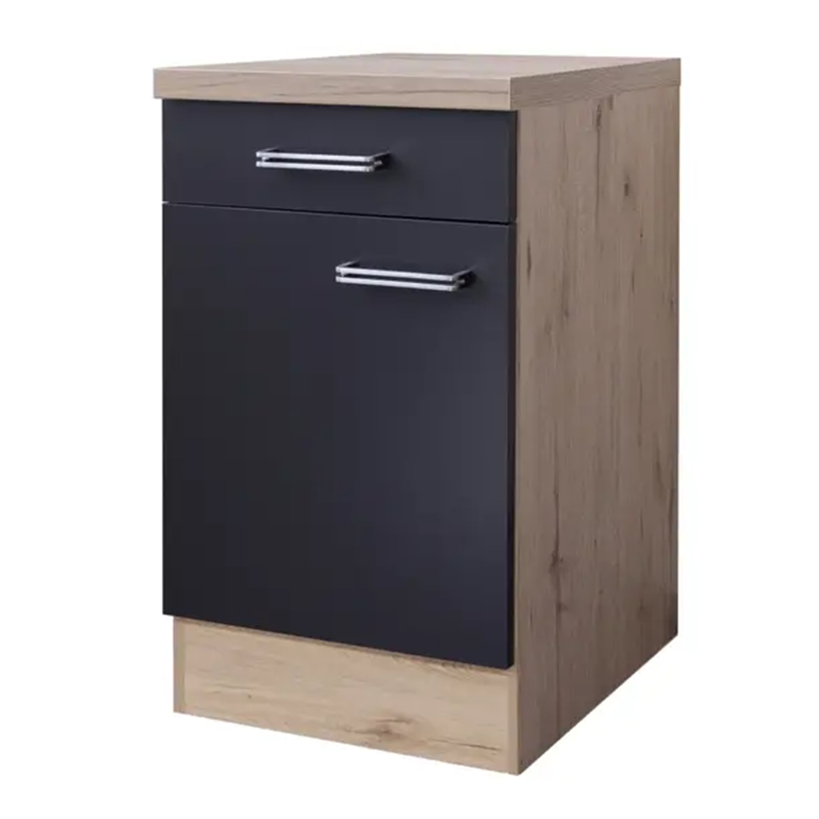 Unterschrank RISENTO - anthrazit - San Remo Eiche - 50 cm