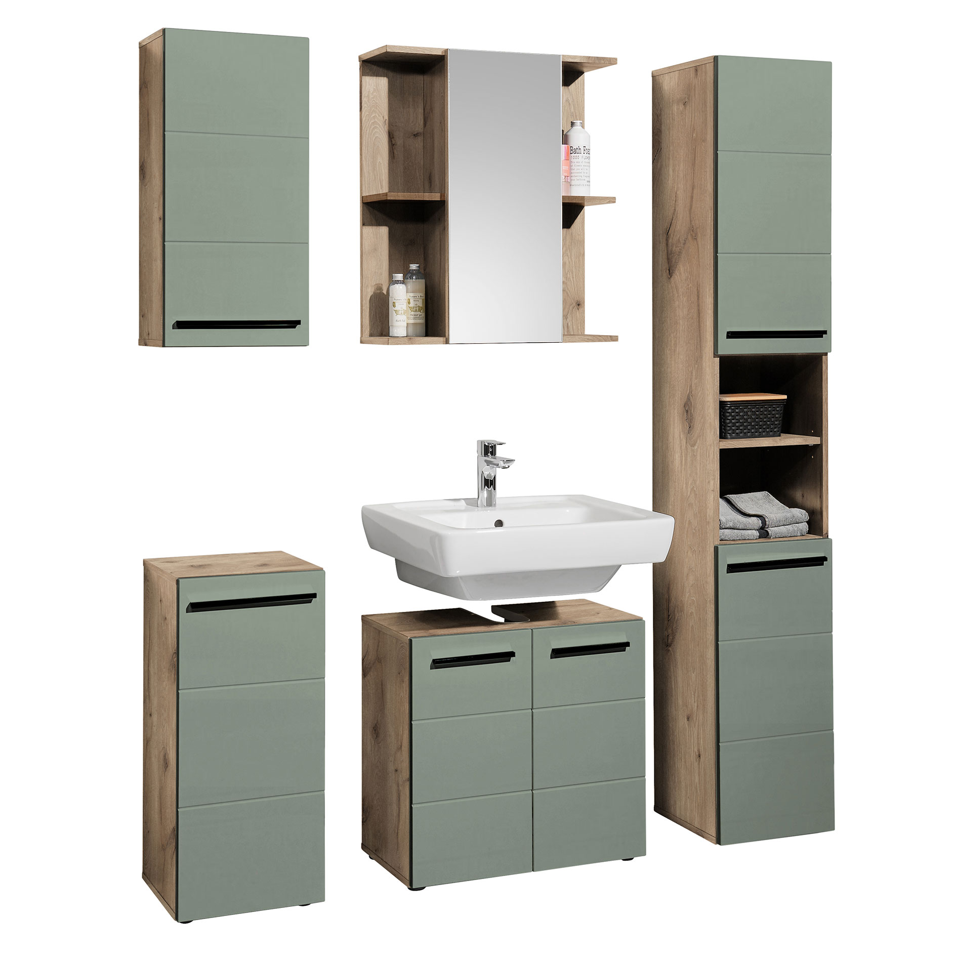 Unterschrank - Viking Oak - grün - 104 cm hoch