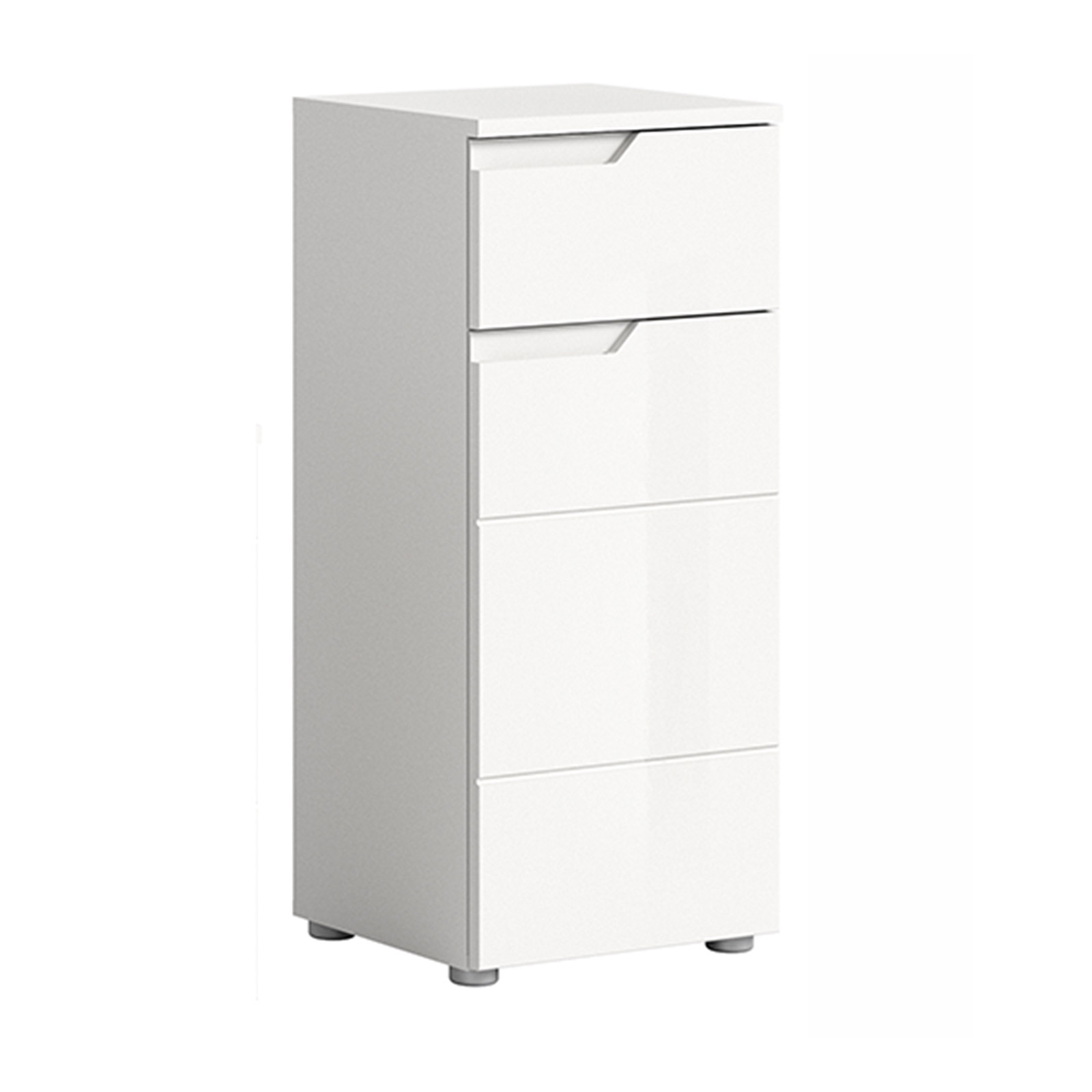 Unterschrank - weiß Hochglanz - 87 cm hoch