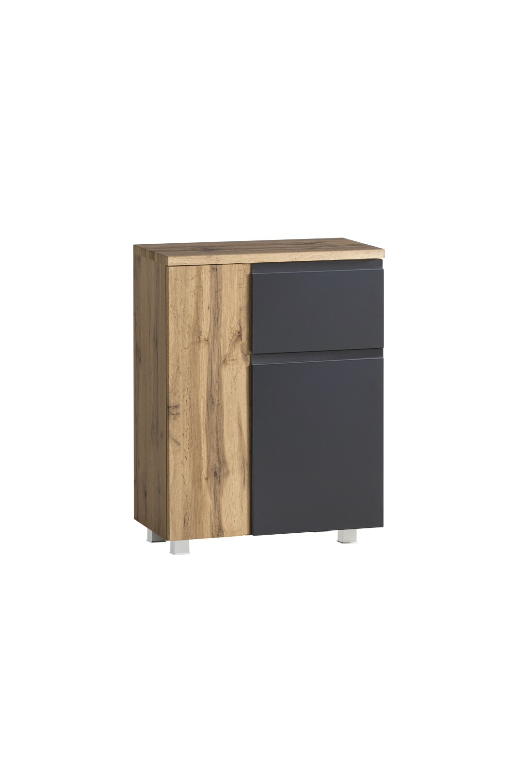 Unterschrank - Wotaneiche - grau matt - 65 cm