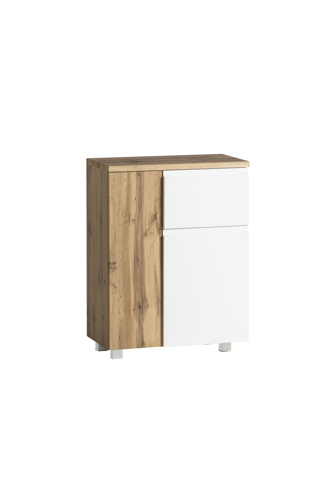 Unterschrank - Wotaneiche - weiß matt - 65 cm