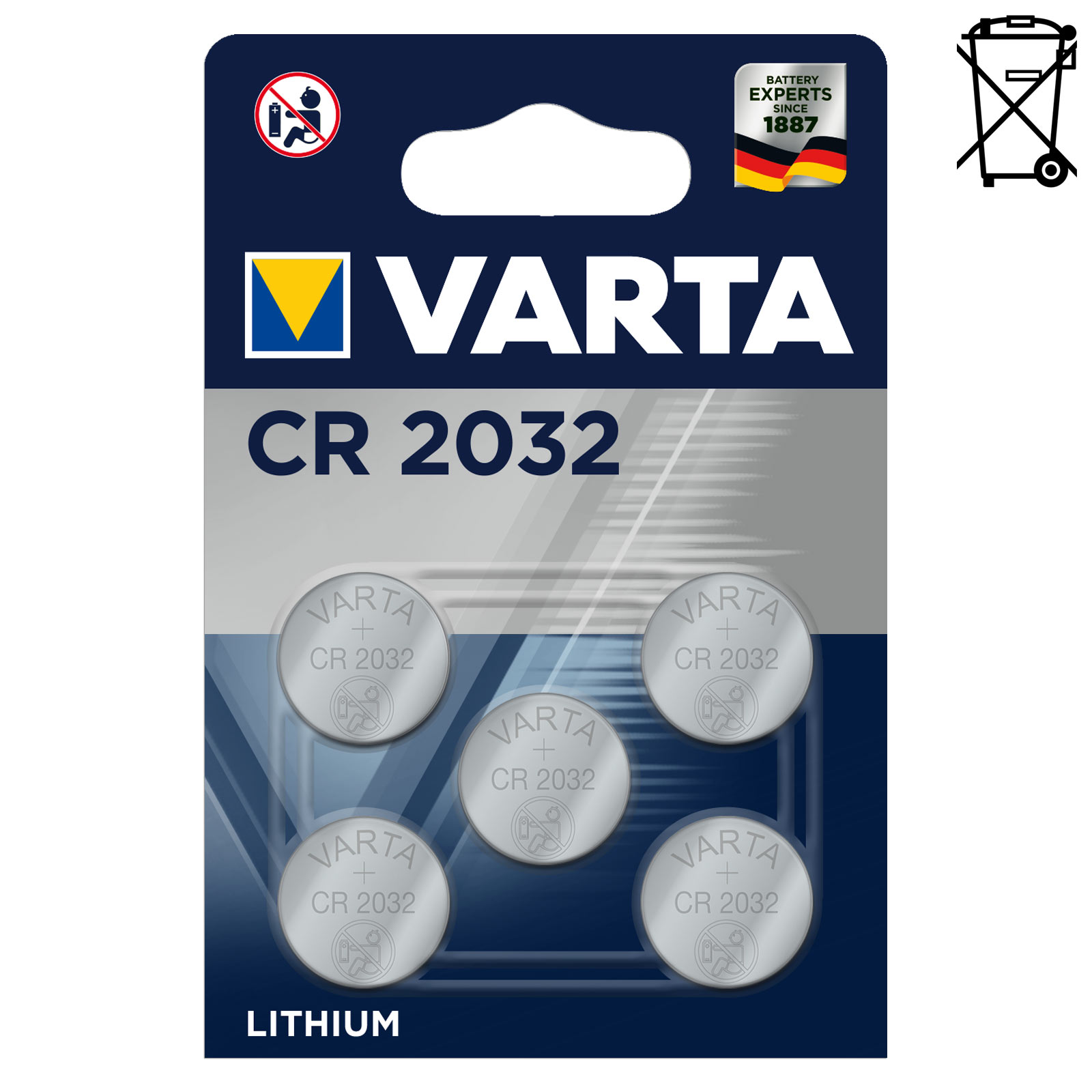 VARTA-Knopfzellen - CR2032 - 5er Pack