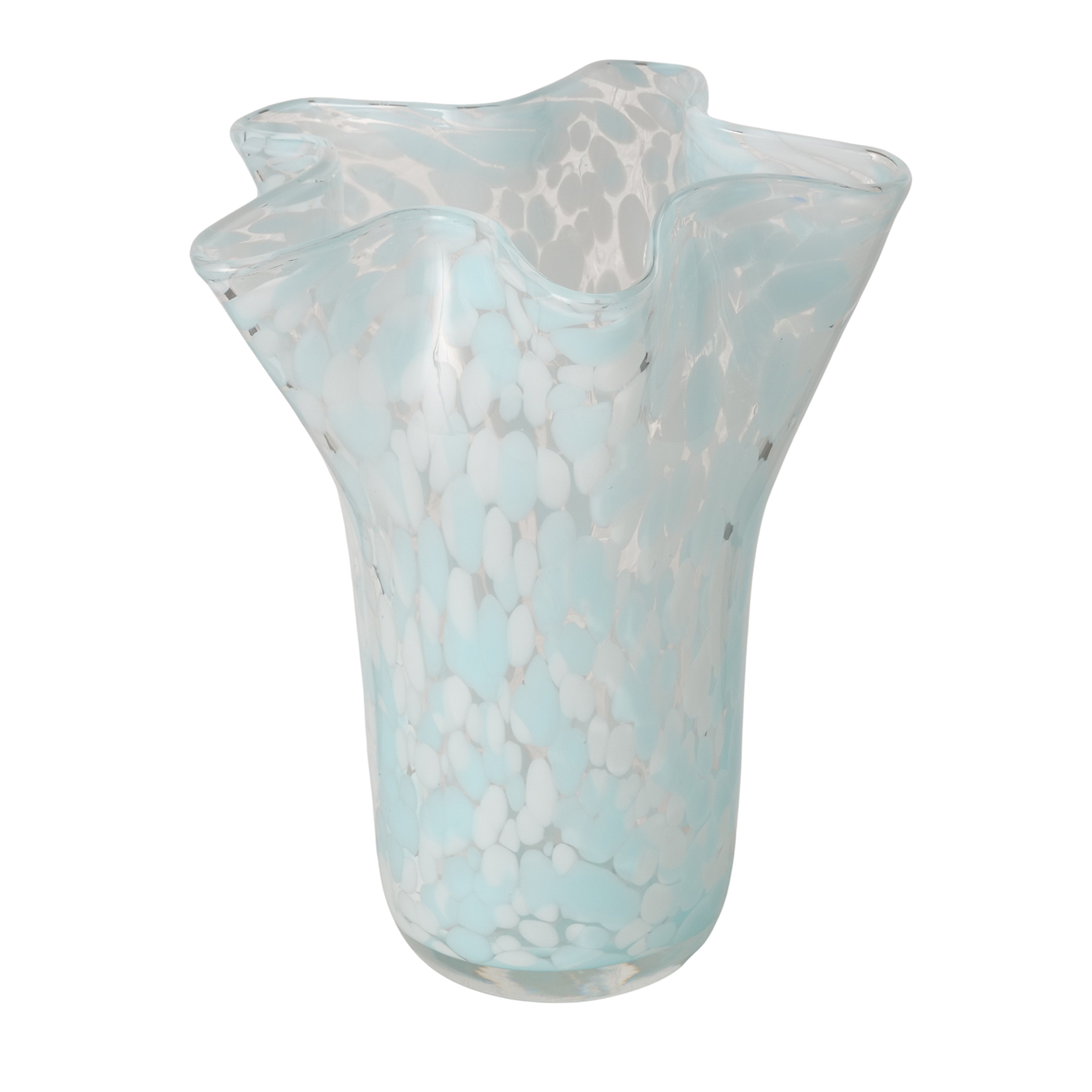 Vase - blau-weiß - 19 cm hoch