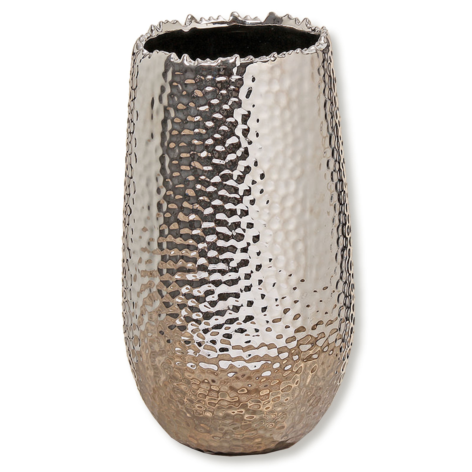 Vase - silber - Keramik - 31 cm Höhe