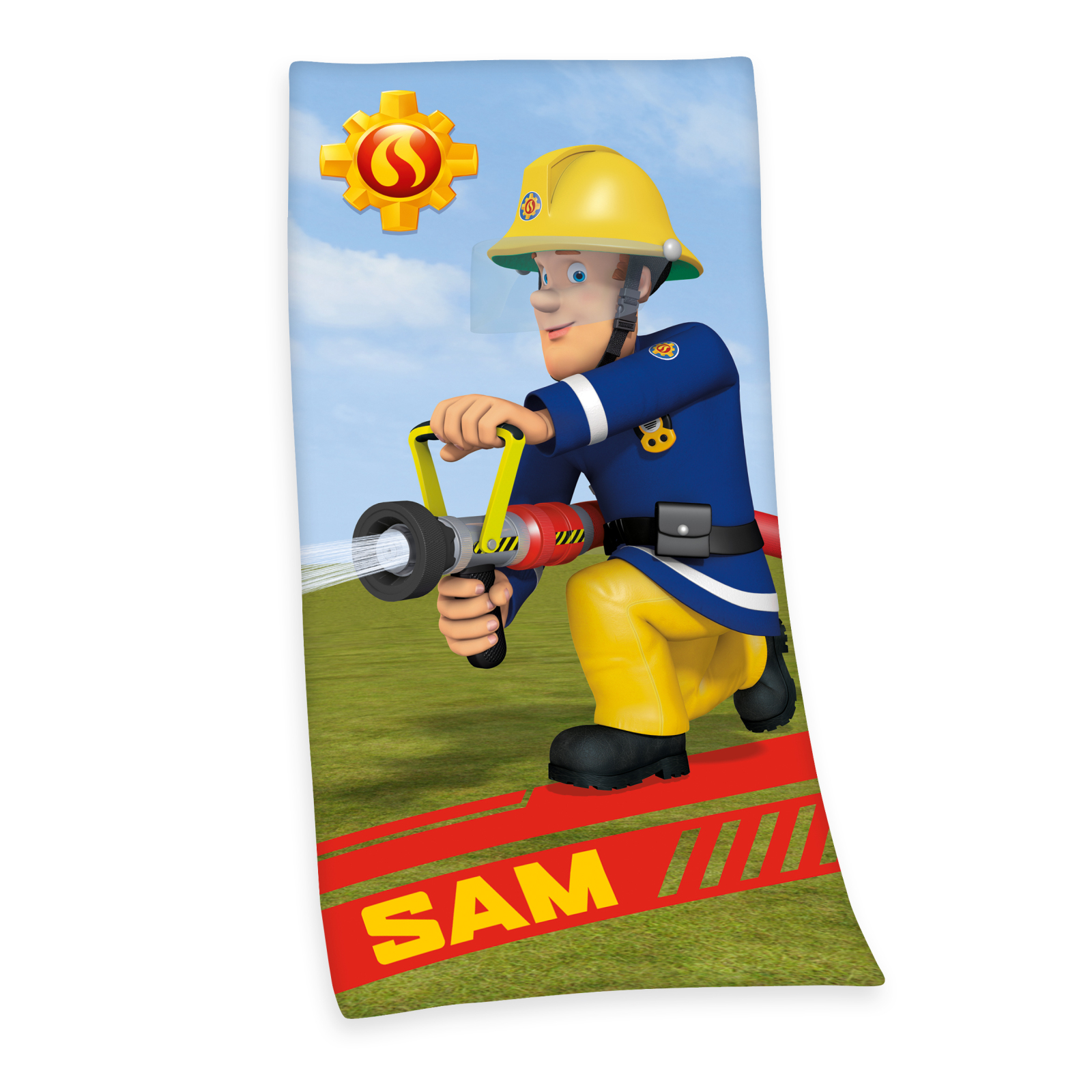 Velours-Badetuch FEUERWEHRMANN SAM - 75x150 cm