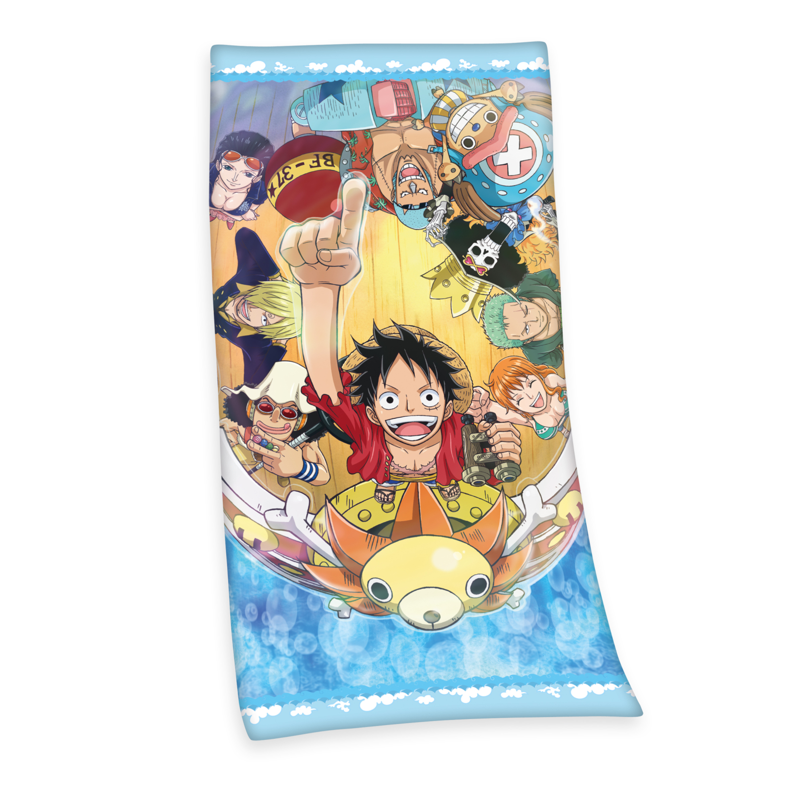Velours-Badetuch ONE PIECE - bunt - 75x150 cm