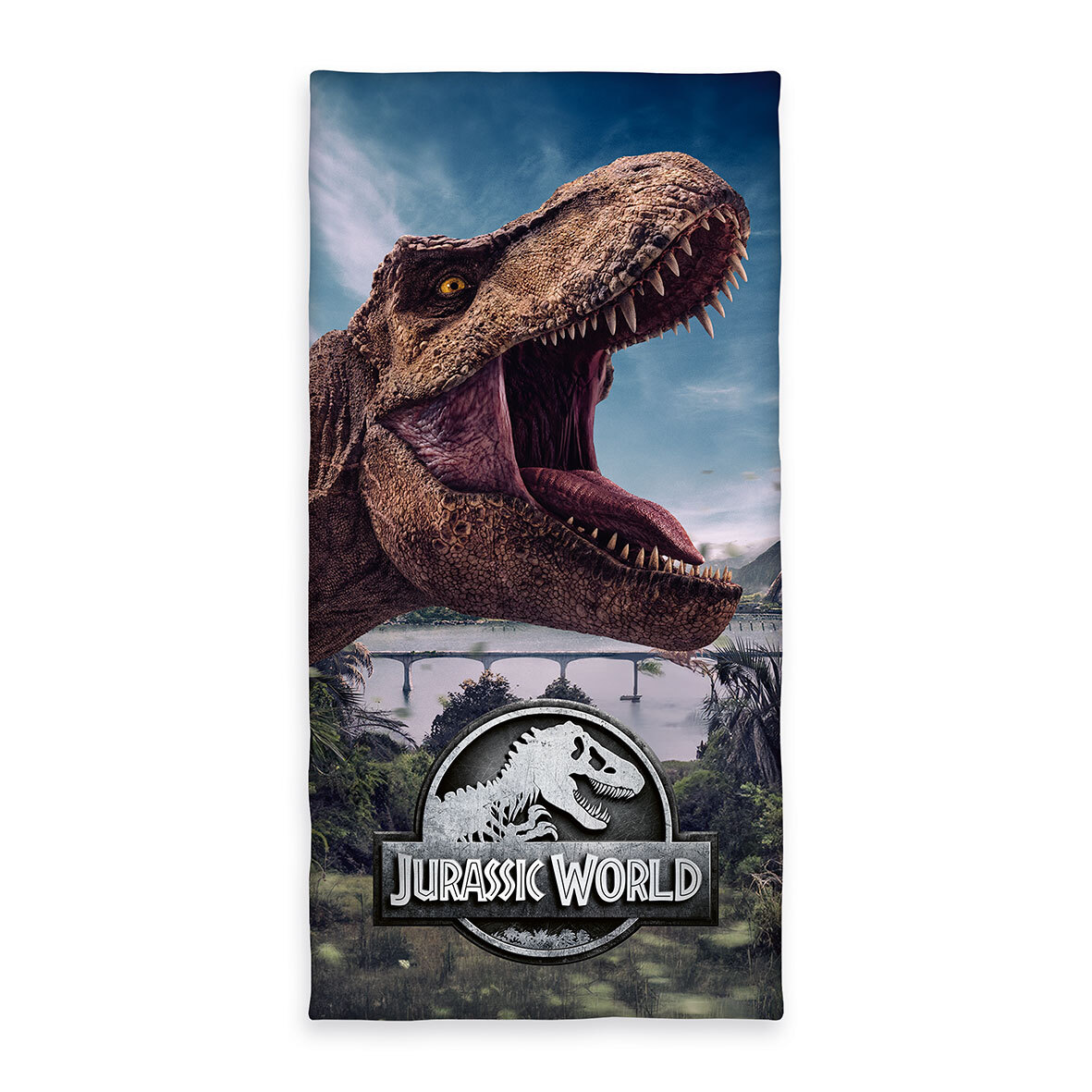 Velourstuch Jurassic World - bunt - 75x150 cm