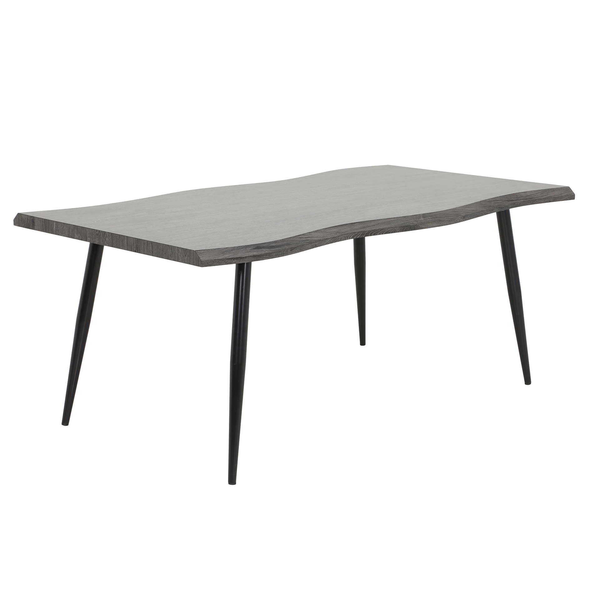 Vierfußtisch - grau-schwarz - 180x100 cm