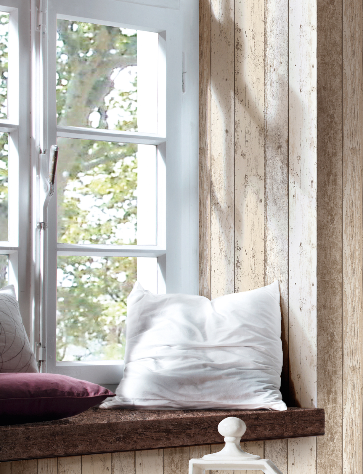 Vinyltapete BEST OF WOOD´N STONE - beige-blau - 10 Meter
