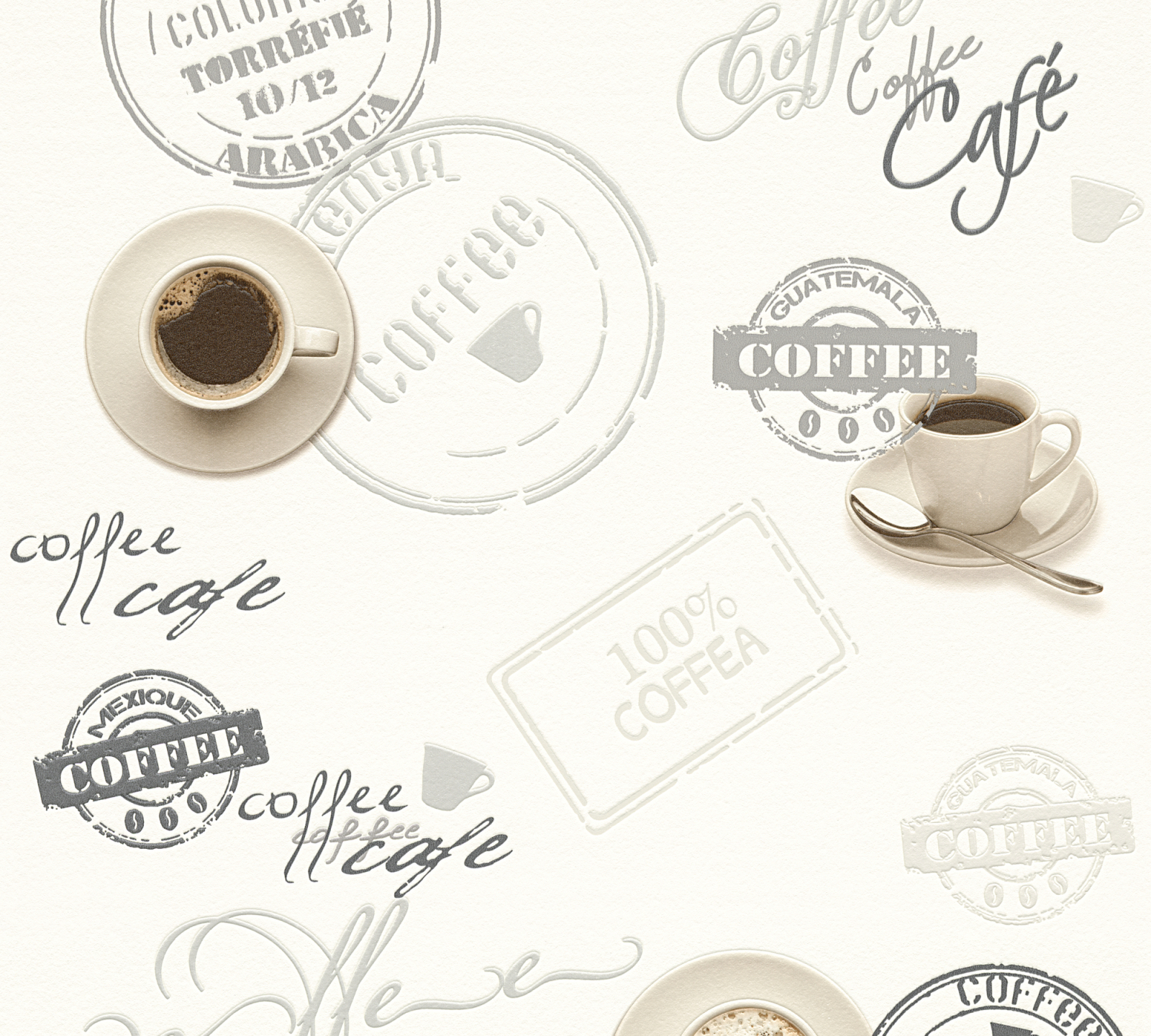Vinyltapete SIMPLY DECOR - Kaffee - creme-braun - 10 Meter