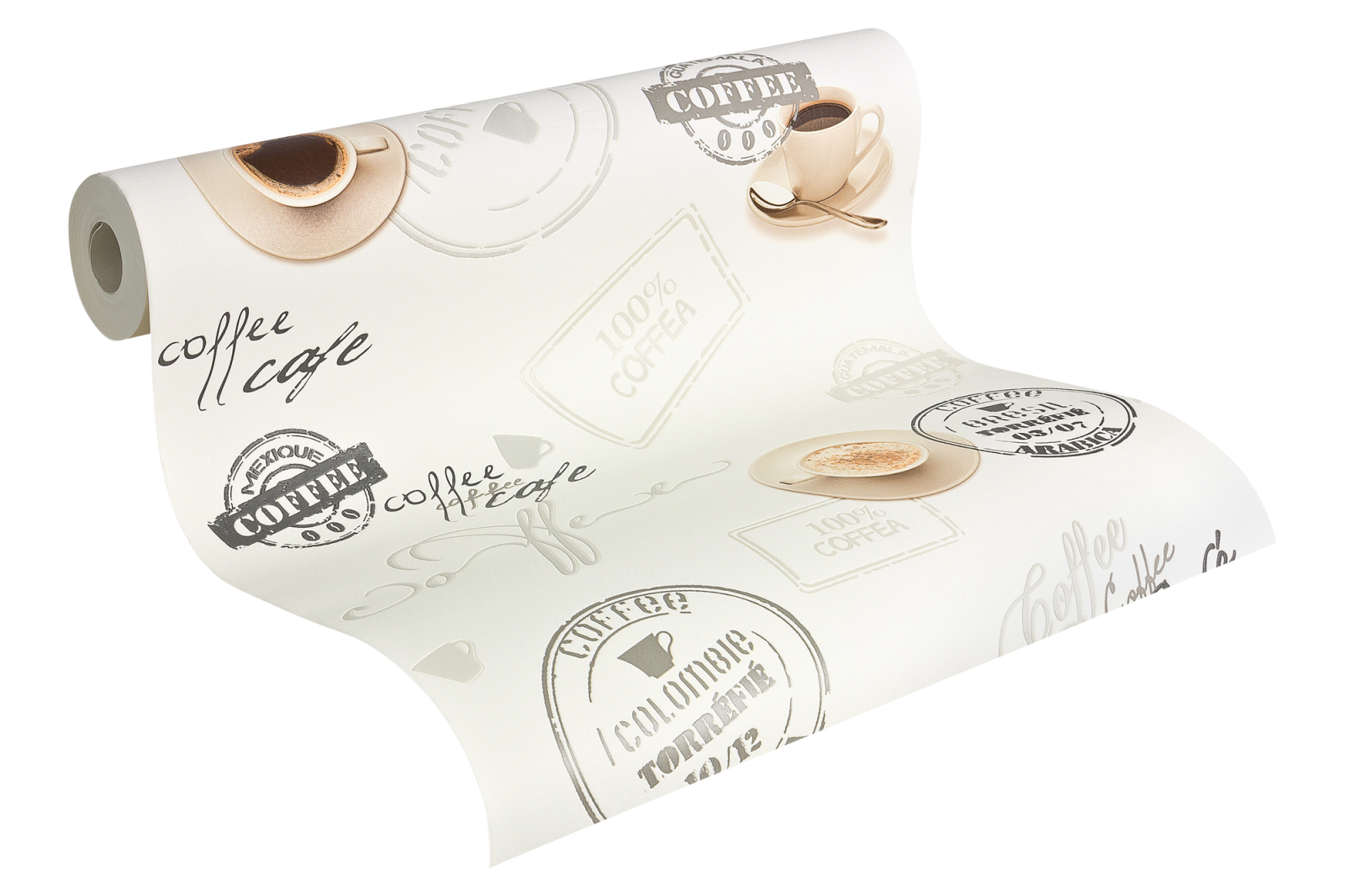 Vinyltapete SIMPLY DECOR - Kaffee - creme-braun - 10 Meter