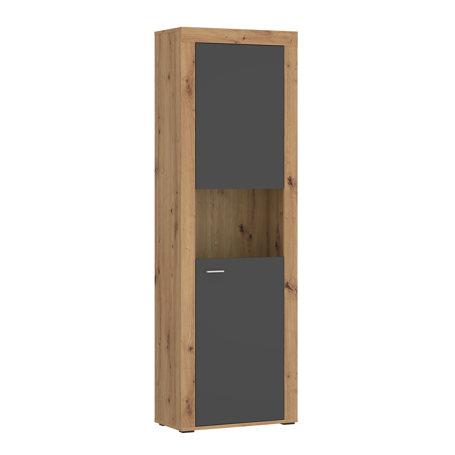 Vitrine - Artisan Eiche - anthrazit - 60 cm breit