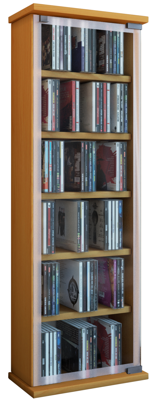 Vitrine - Buche - 31 cm breit - für 150 CDs