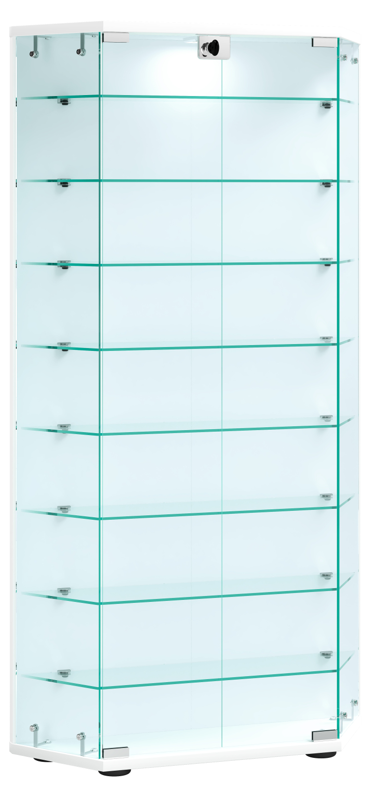Vitrine CENILA XL - weiß - abschließbar