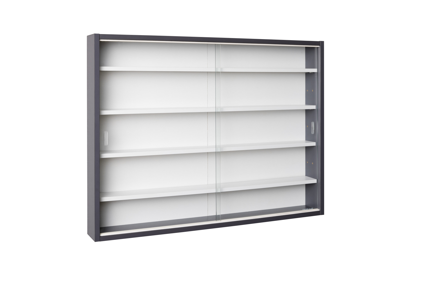 Vitrine COLLECTY - grau-weiß - 80 cm breit