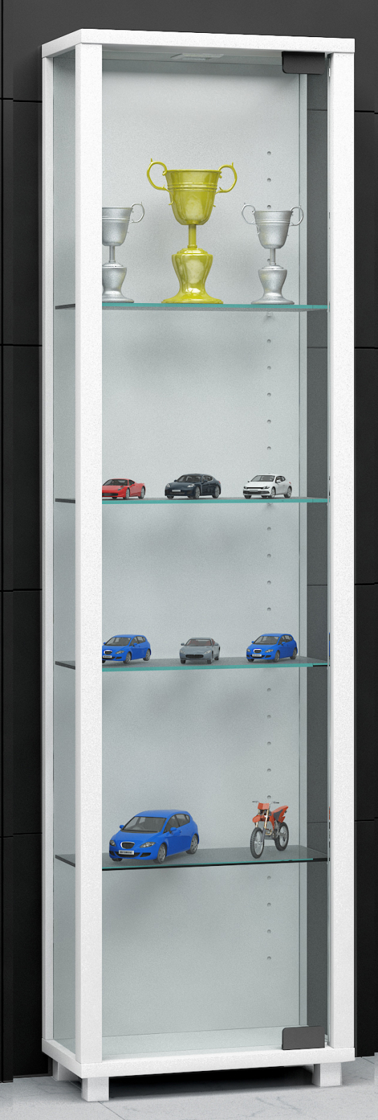 Vitrine EDANA MINI - weiß - 33 cm