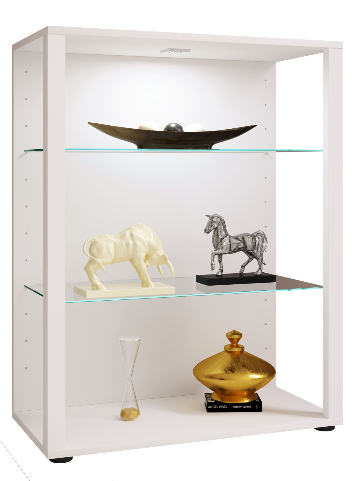 Vitrine GLASOL L - weiß - 70x90 cm