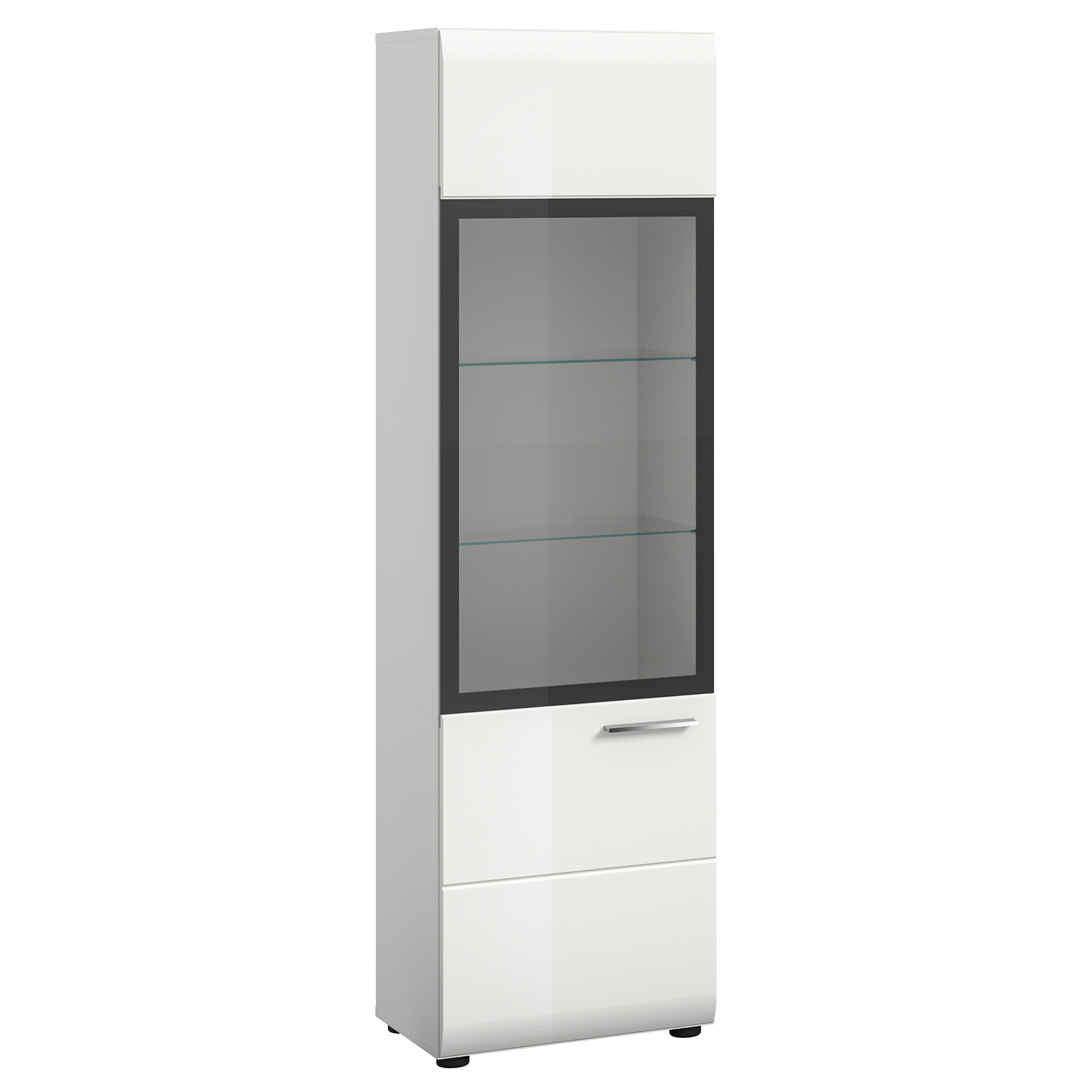 Vitrine ICE - weiß Hochglanz - weiß - 45 cm breit