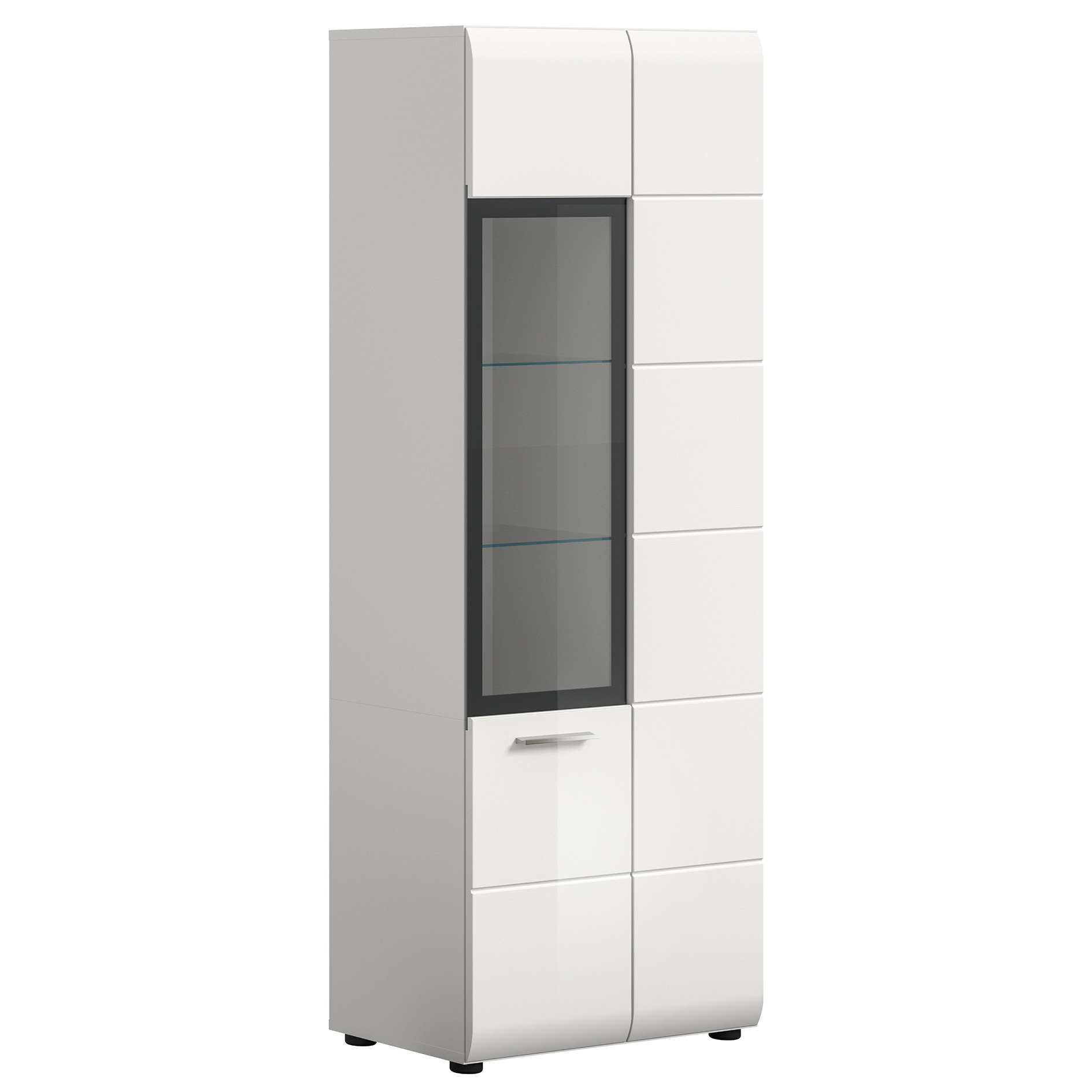 Vitrine ICE - weiß Hochglanz - weiß - 60 cm breit