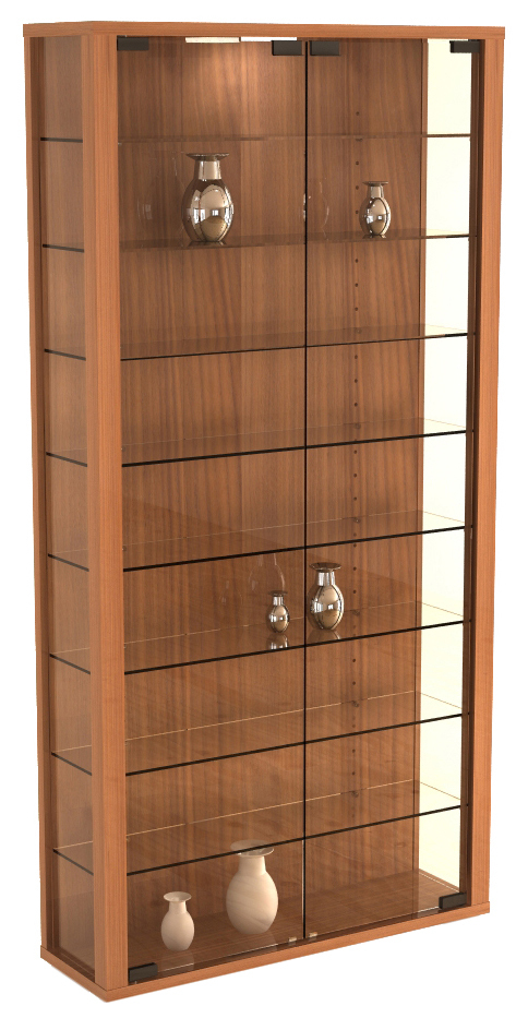 Vitrine LUMO MAXI - Kern-Nussbaum - 59 cm