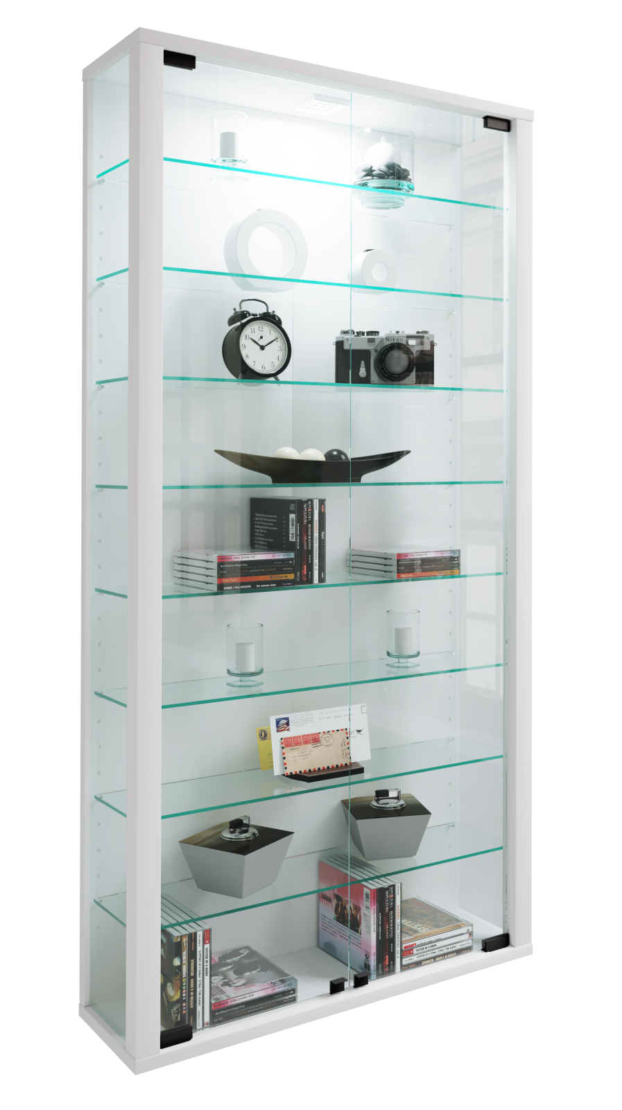 Vitrine LUMO MAXI - weiß - 59 cm
