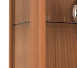 Vitrine LUMO MINI - Kern-Nussbaum - mit LED-Beleuchtung