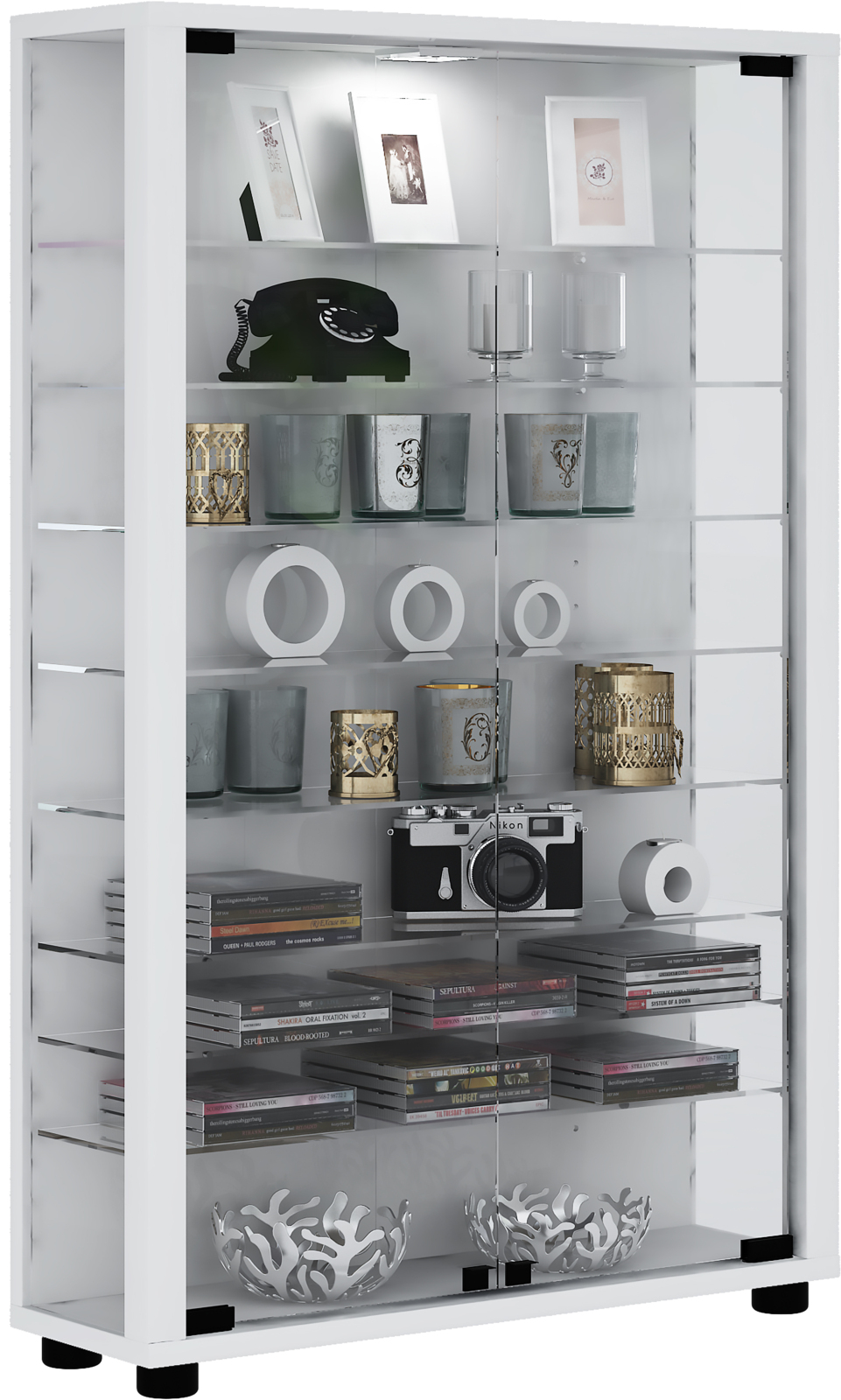 Vitrine LUMO MINI - weiß - ohne Beleuchtung
