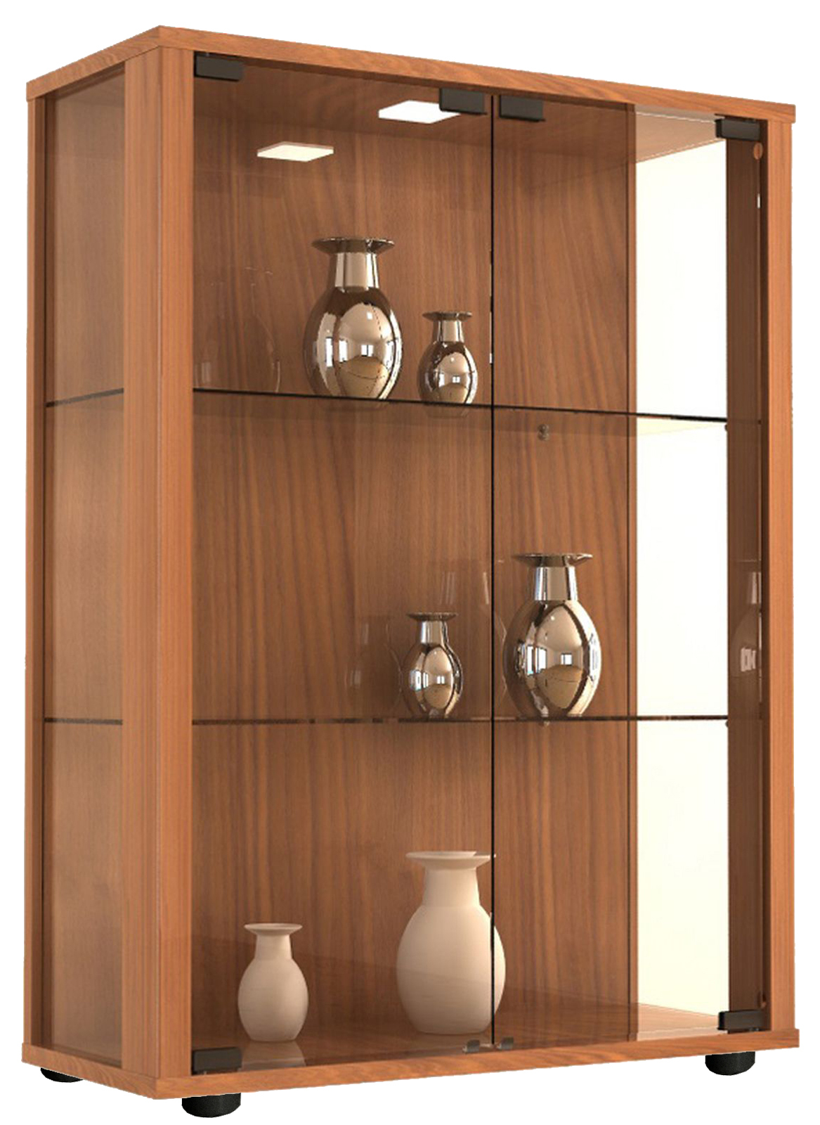 Vitrine SINTALO - Kern-Nussbaum - 60 cm