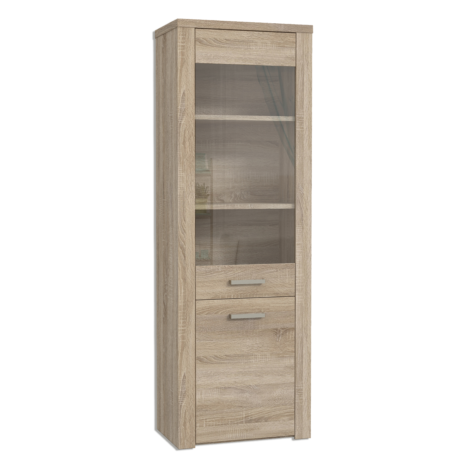 Vitrine - Sonoma Eiche - 198 cm hoch