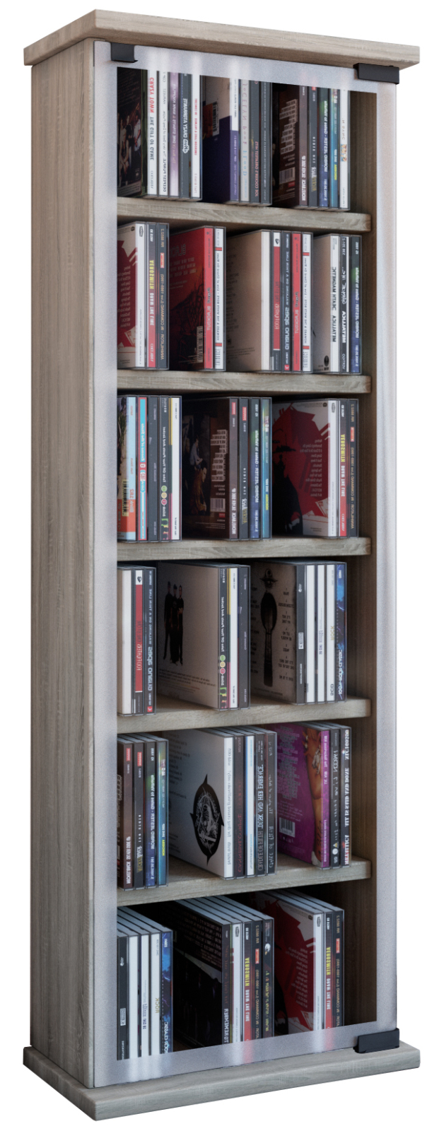 Vitrine - Sonoma Eiche - 31 cm breit - für 150 CDs