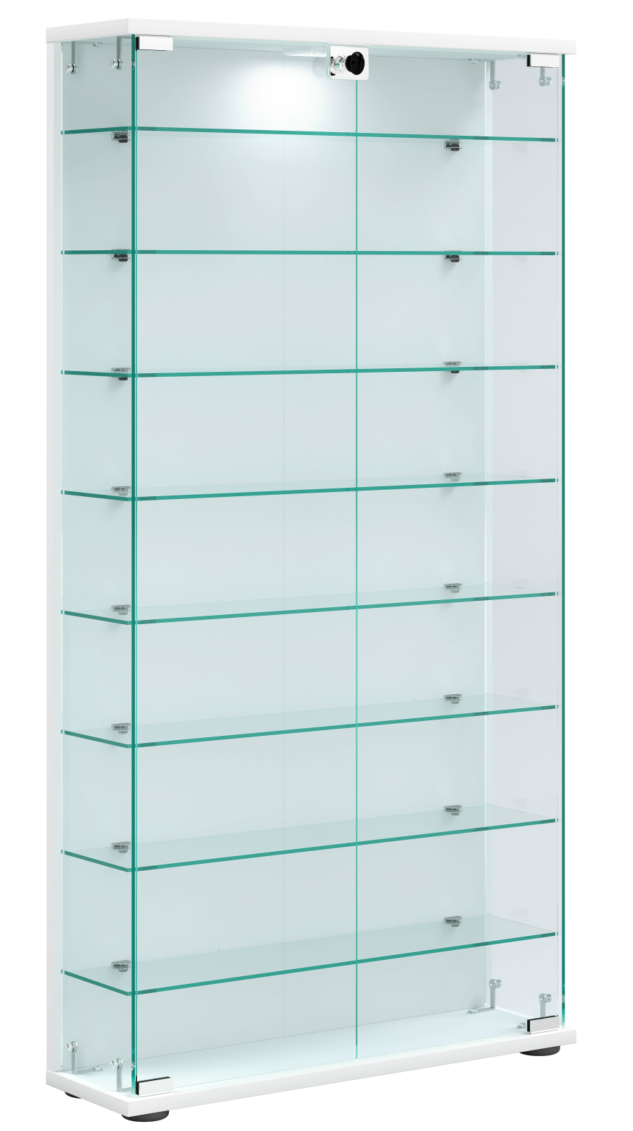Vitrine STELAS L - weiß - abschließbar