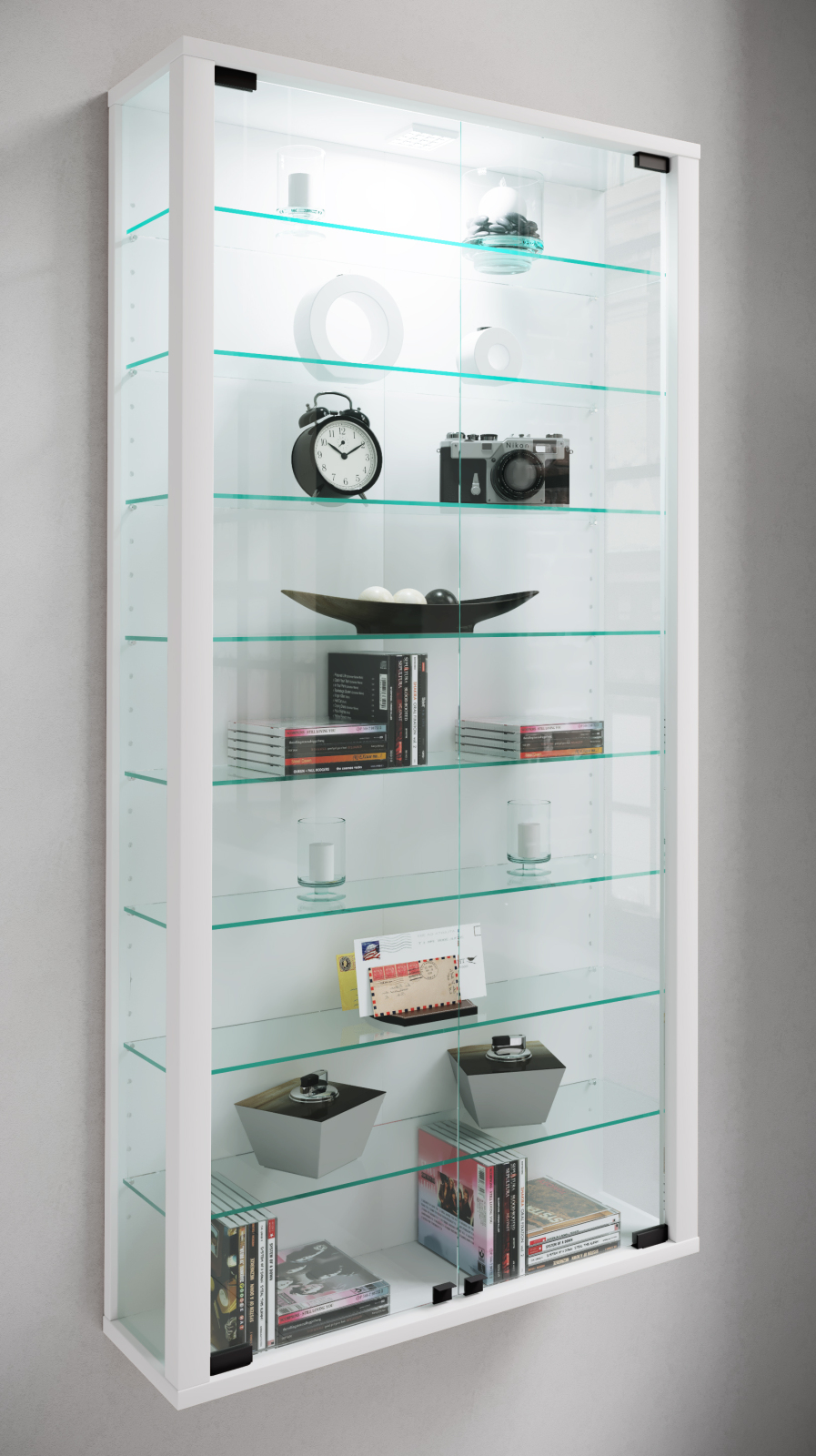 Vitrine VITROSA MAXI - weiß - ohne Beleuchtung