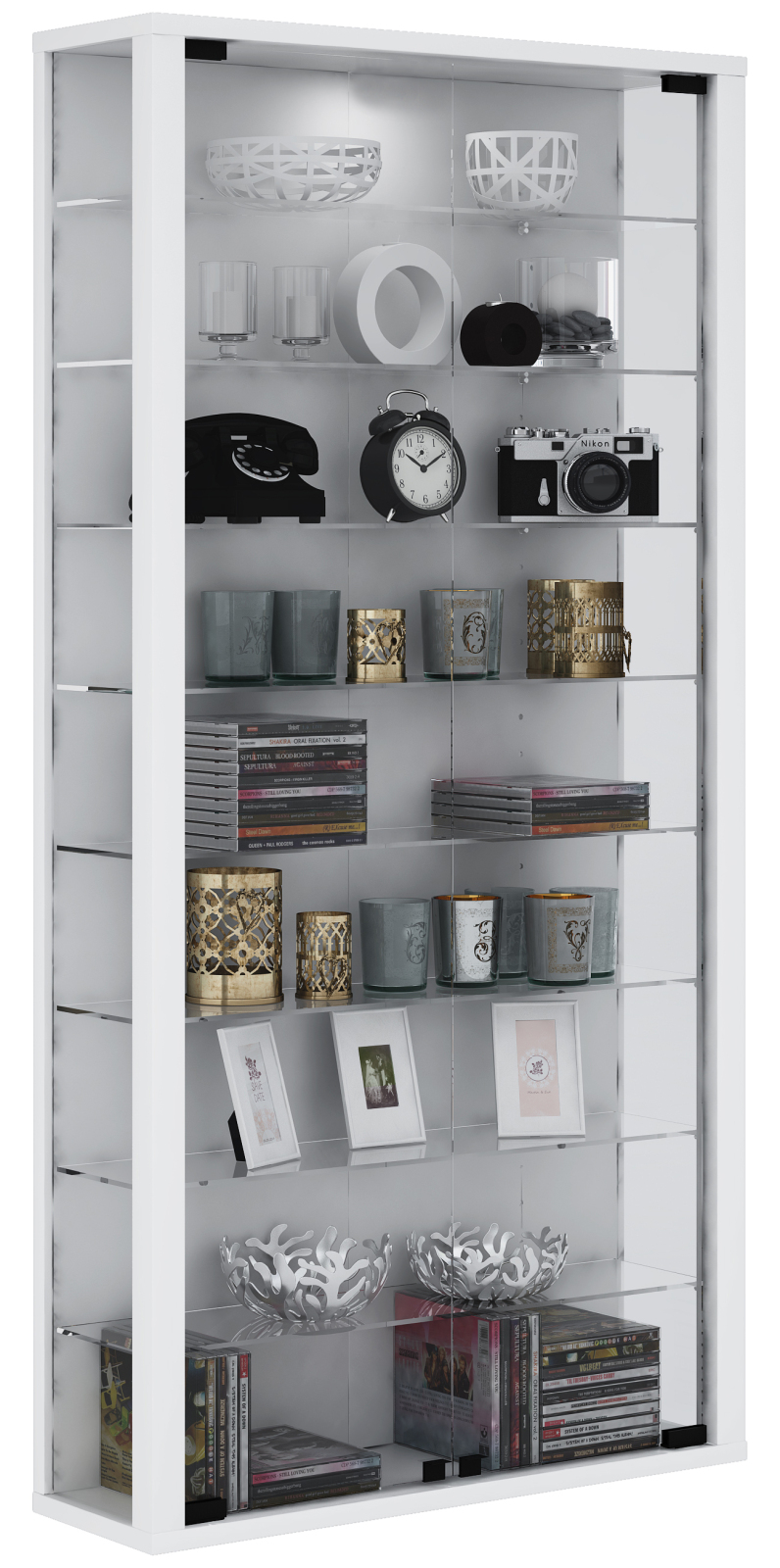 Vitrine VITROSA MAXI - weiß - ohne Beleuchtung