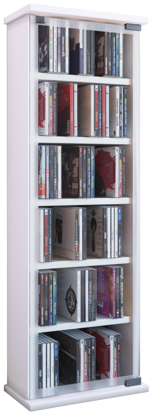 Vitrine - weiß - 31cm breit - für 150 CDs