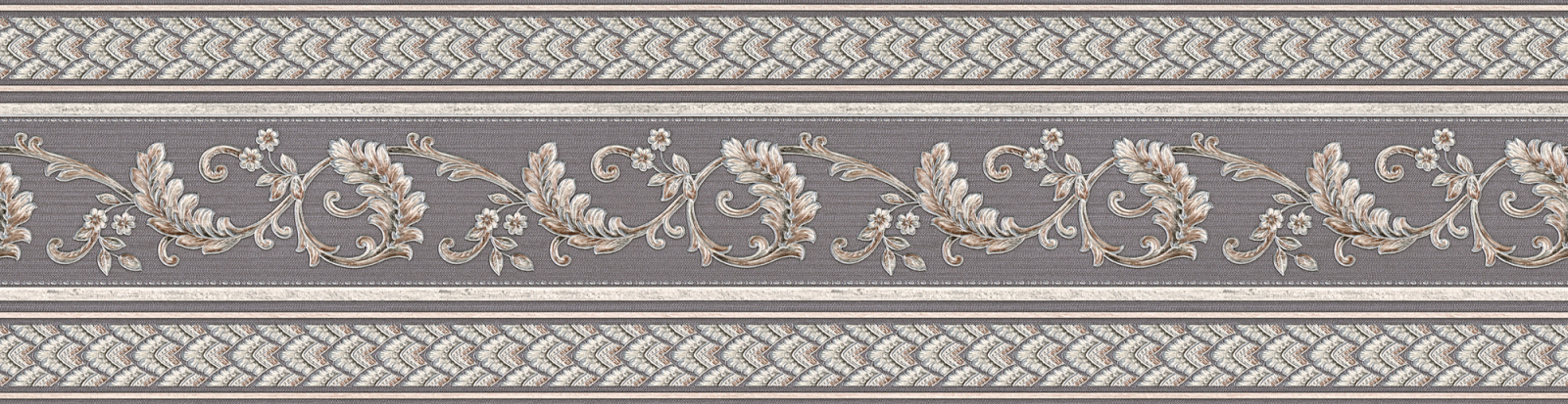 Vlies-Borte ONLY BORDERS 10 - silber - 17 cm