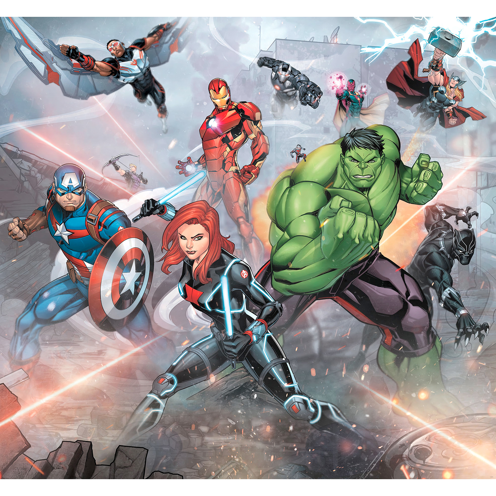 Vlies-Fototapete AVENGERS STREET REVENGE - 300x280 cm
