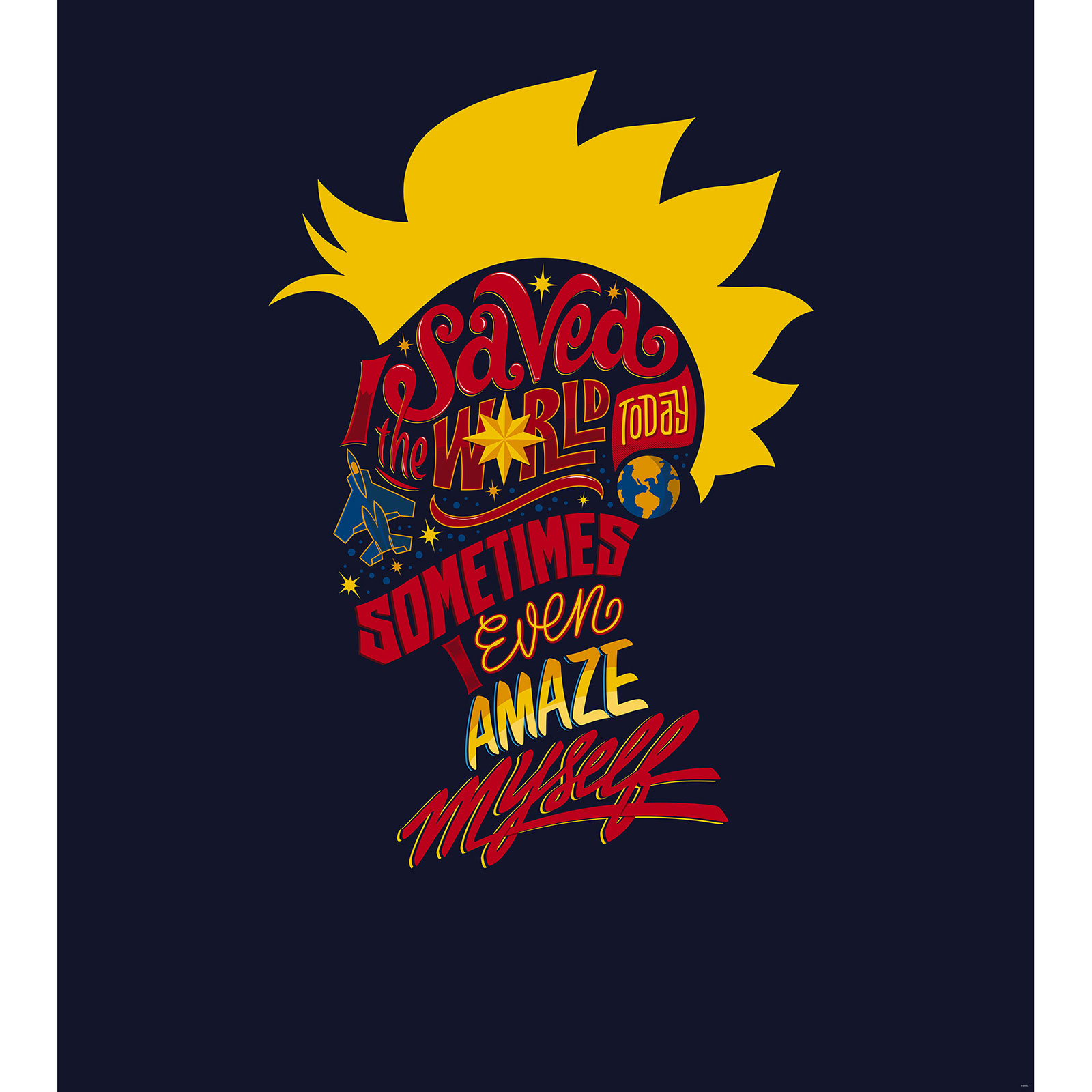 Vlies-Fototapete CAPTAIN MARVEL SAVES THE WORLD - 250x280 cm