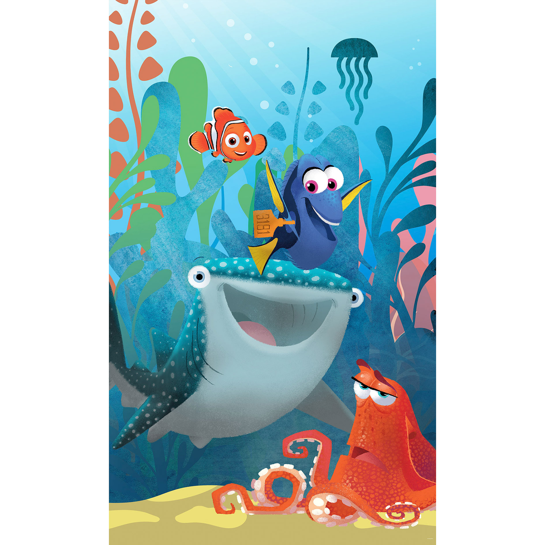 Vlies-Fototapete FINDING DORY AQUARELL - 150x250 cm