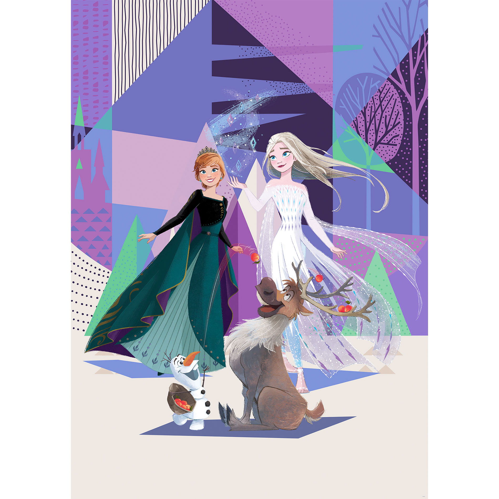 Vlies-Fototapete FROZEN ABSTRACT ARENDELLE - 200x280 cm