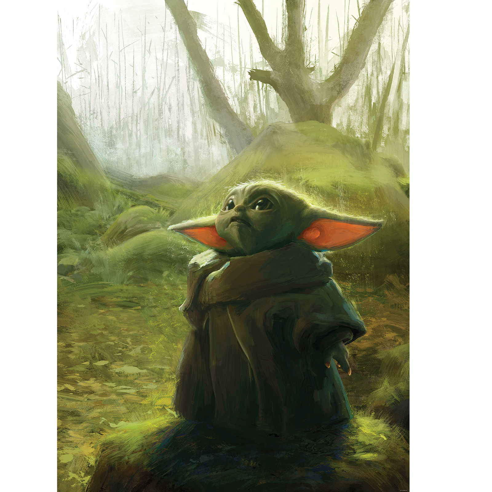 Vlies Fototapete MANDALORIAN GROGU ACRYLIC - bunt - 200x280 cm