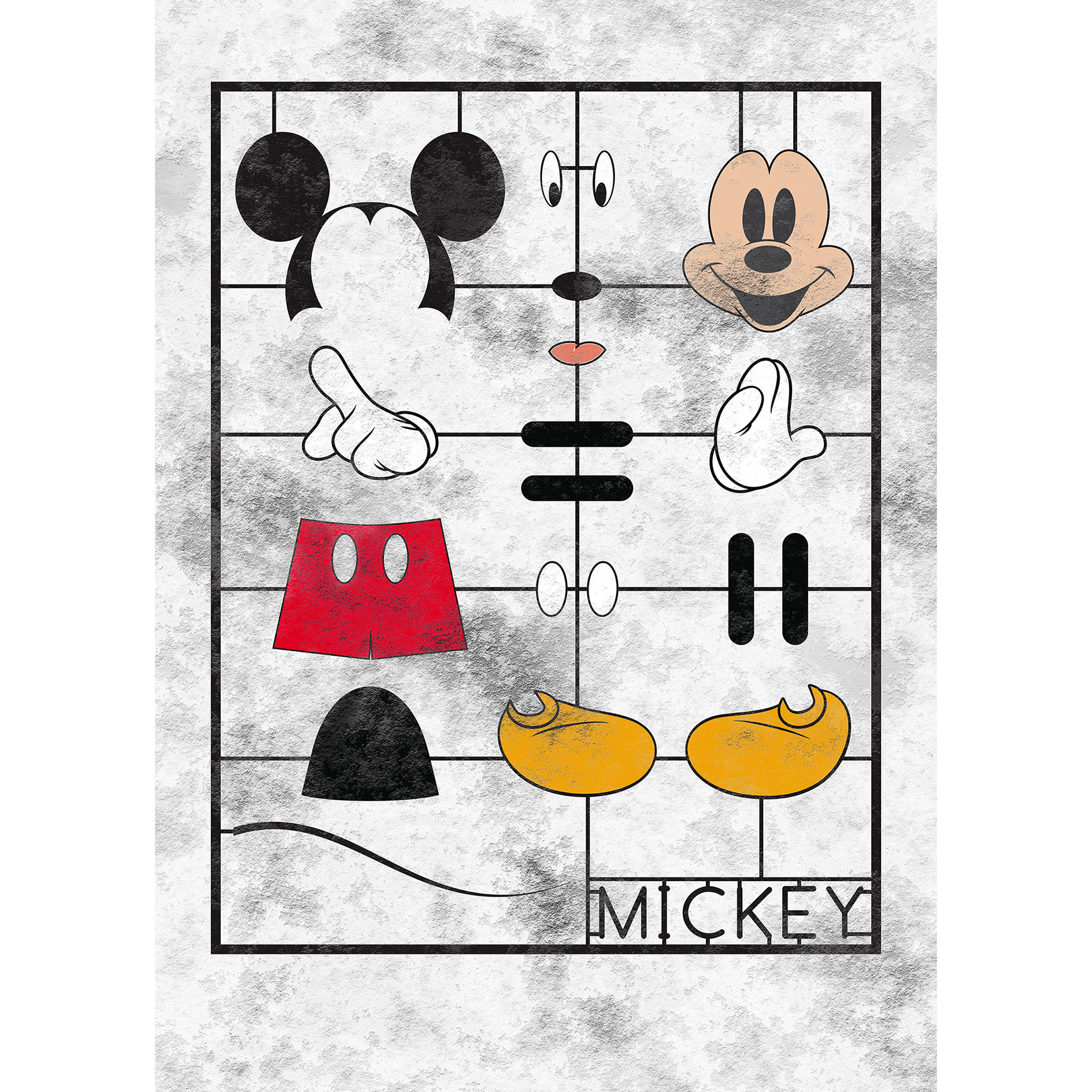 Vlies-Fototapete MICKEY KIT - bunt - 200x280 cm