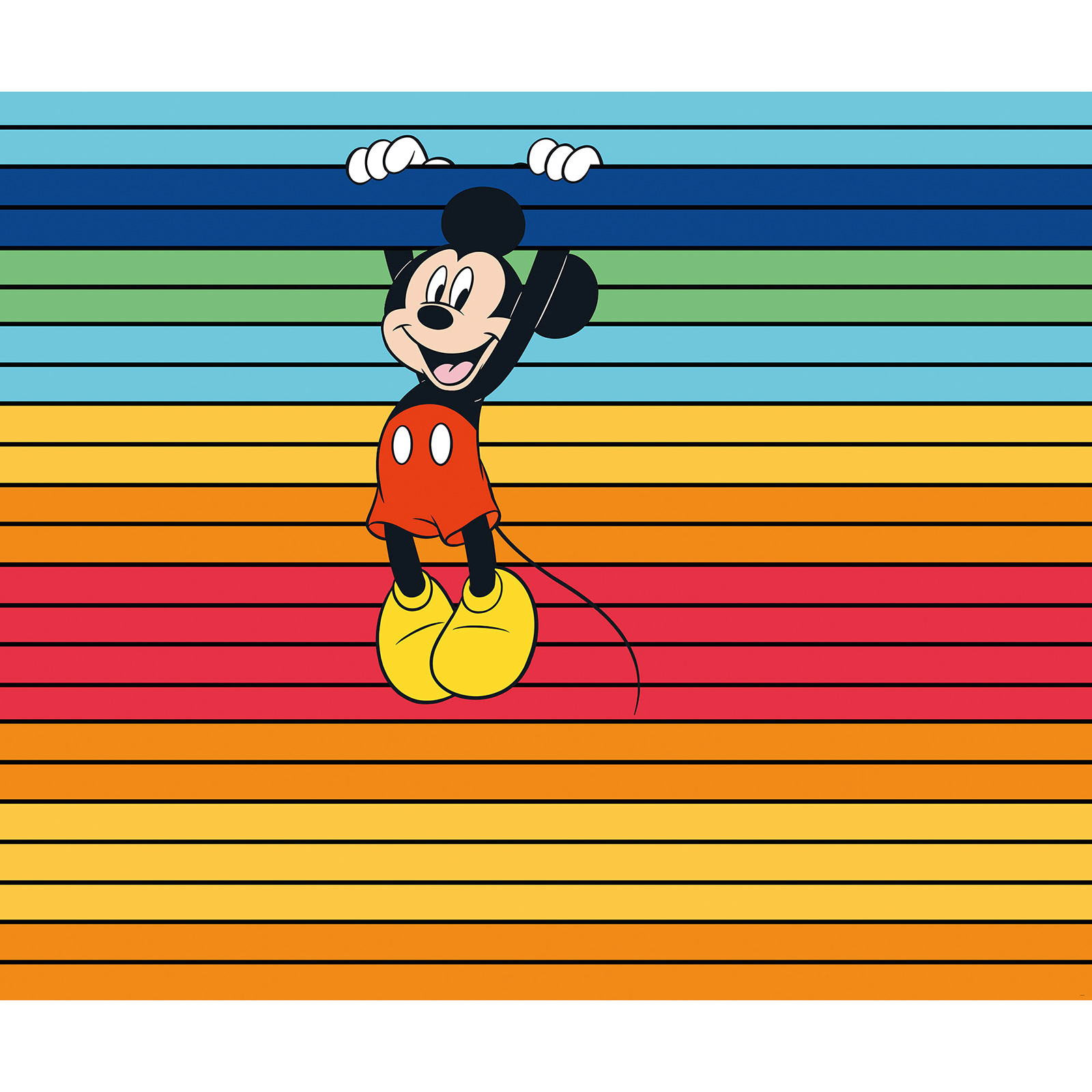 Vlies-Fototapete MICKEY MAGIC RAINBOW - bunt - 300x250 cm