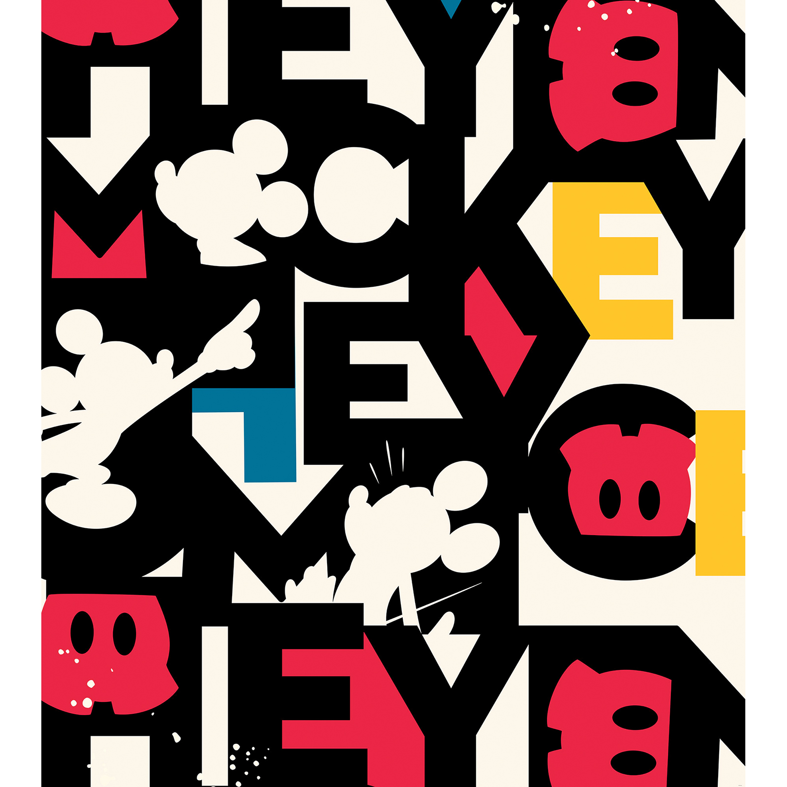 Vlies-Fototapete MICKEY MIXUP - bunt - 250x280 cm