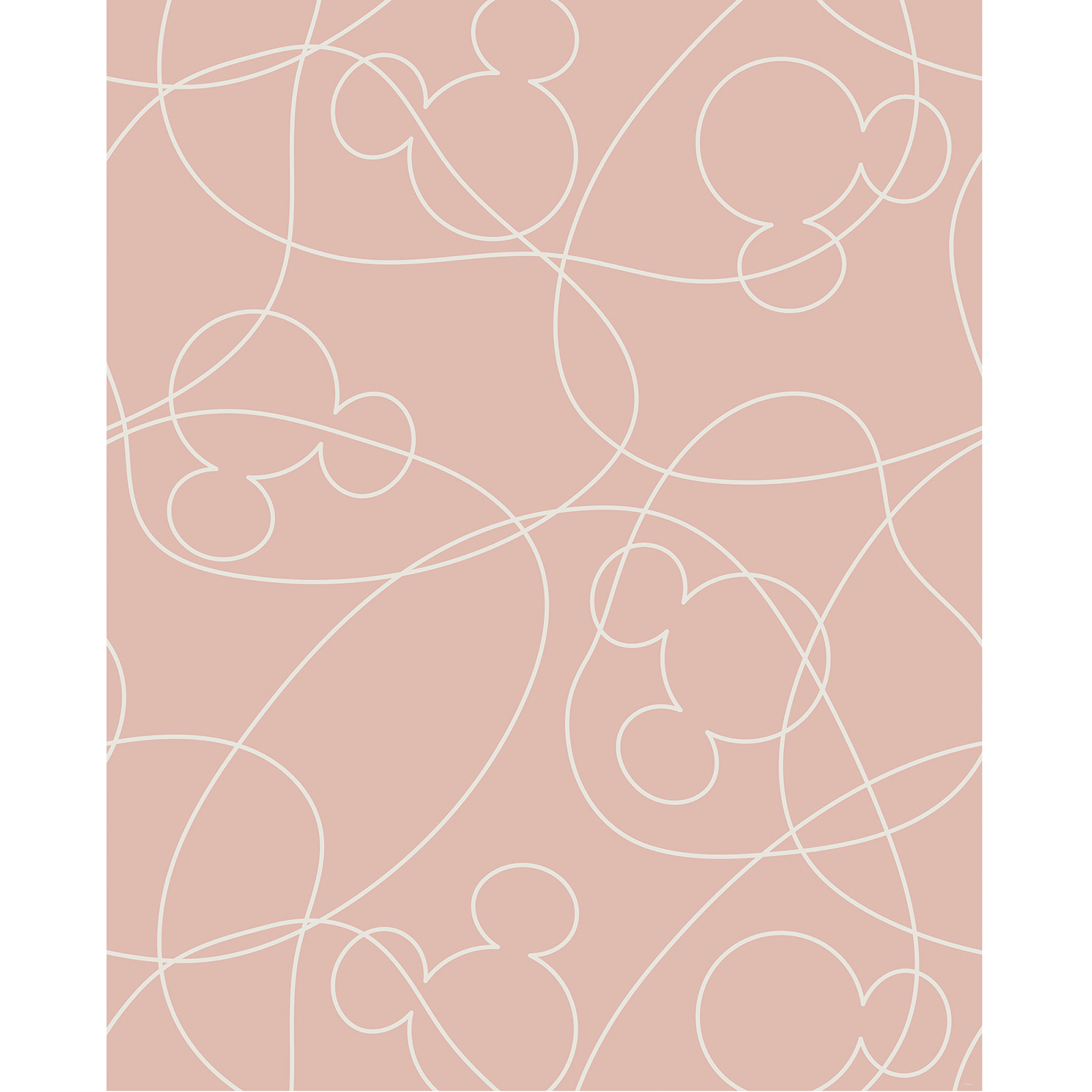 Vlies-Fototapete MICKEY ON DETOURS - rosa - 200x250 cm