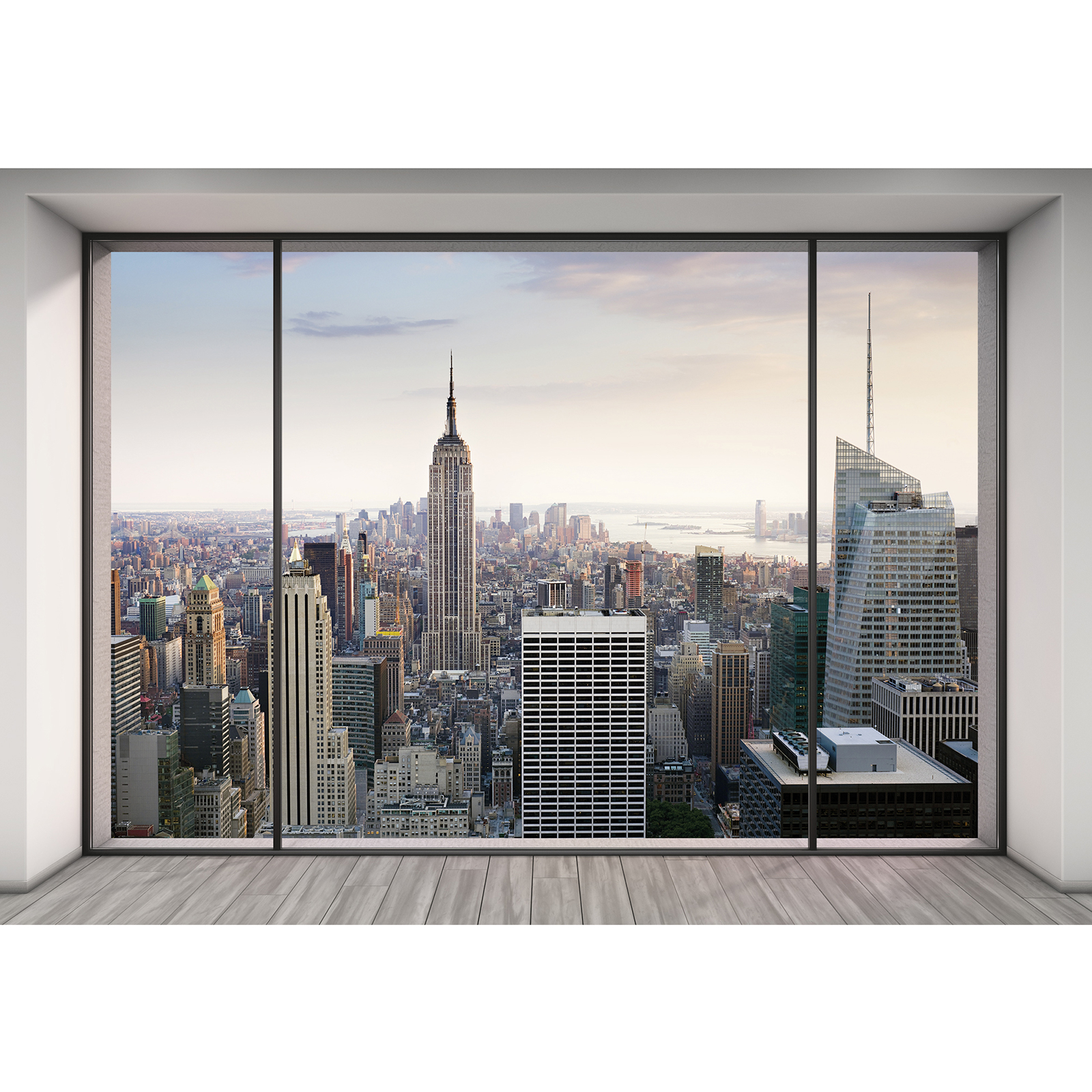 Vlies-Fototapete PENTHOUSE - grau - 400x260 cm