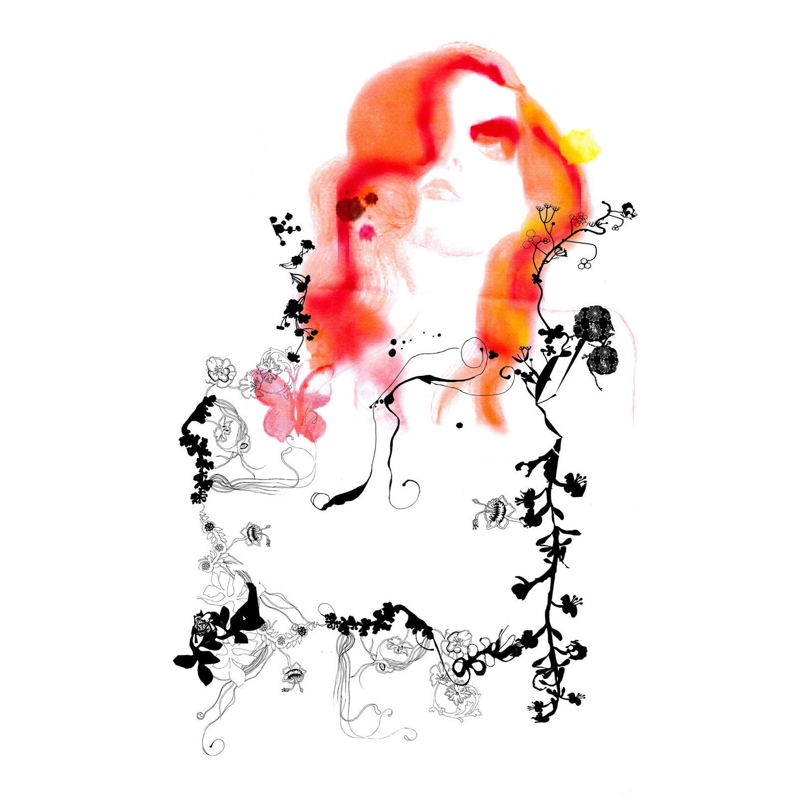 Vlies-Fototapete PRIDE - rot-weiß-schwarz - 150x250 cm