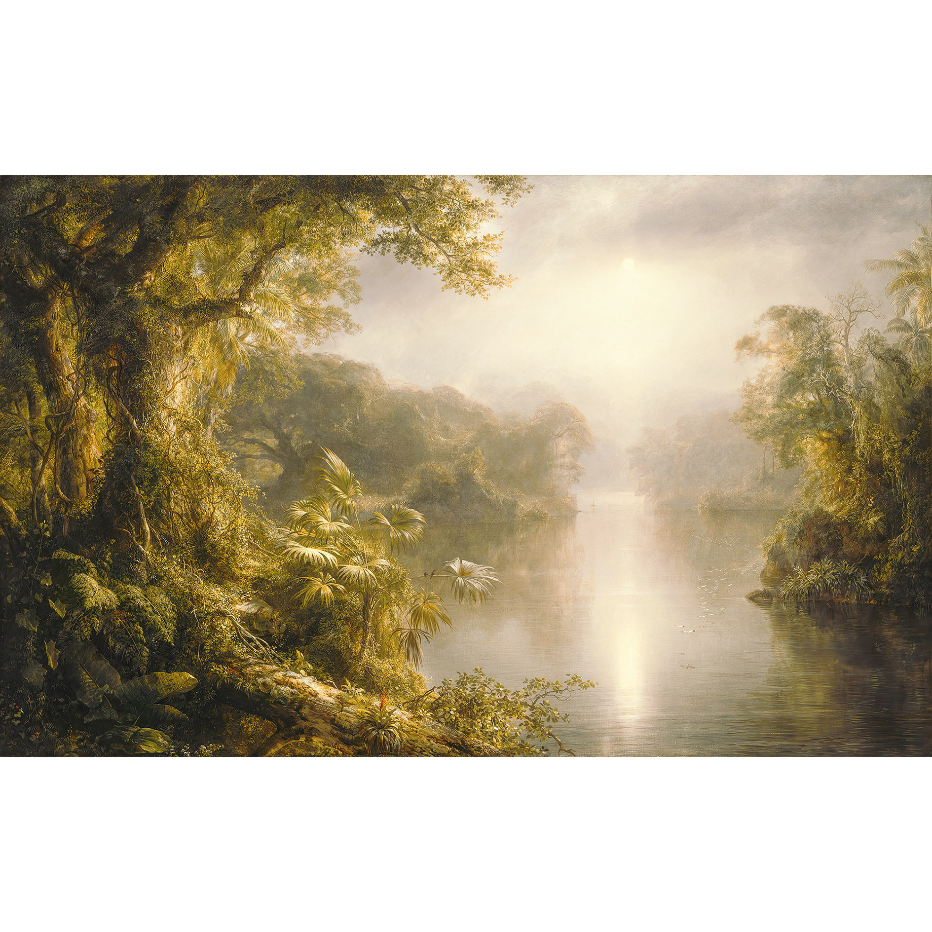 Vlies-Fototapete RIO DE LUZ - grün-gelb-grau - 400x250 cm