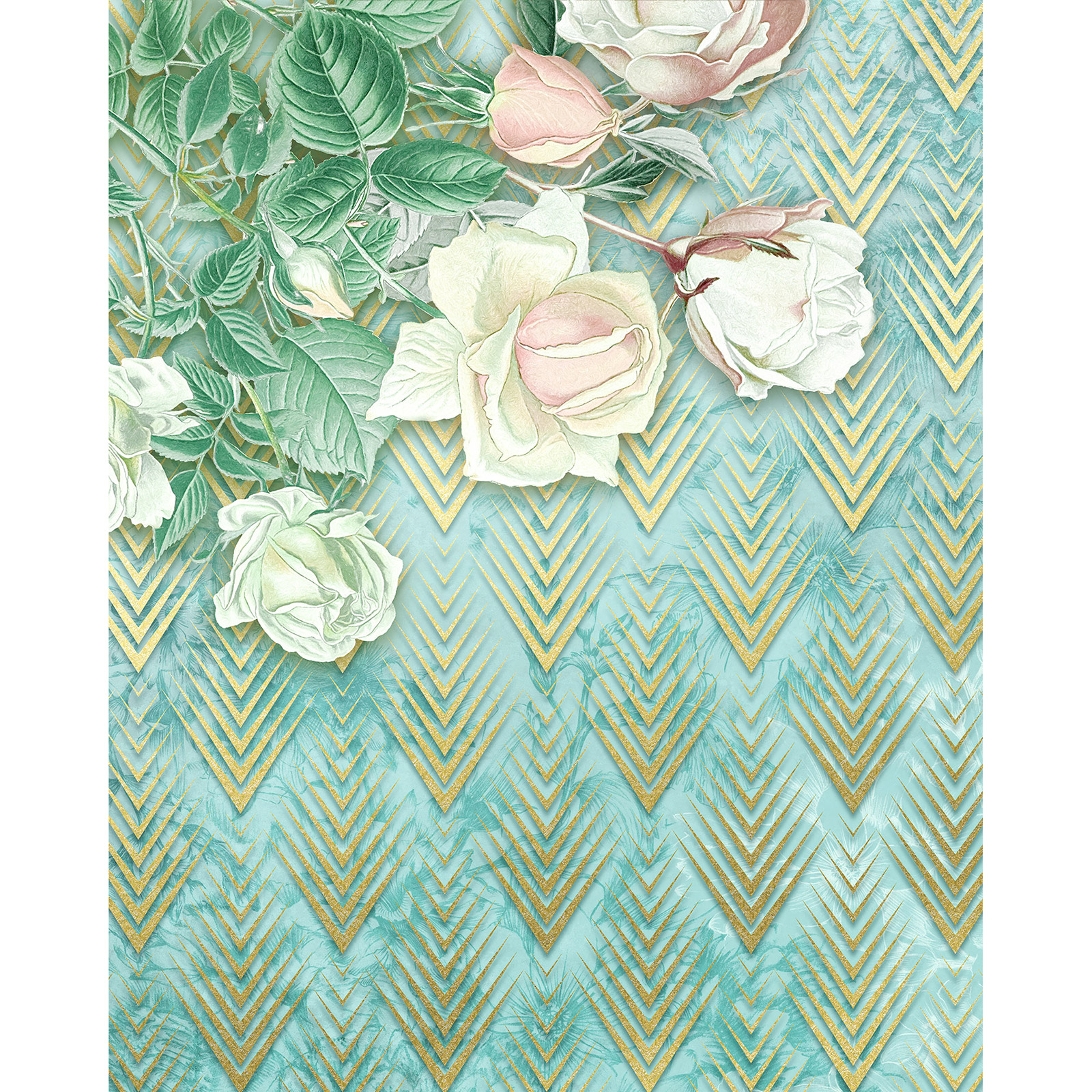 Vlies-Fototapete ROSE POEM - bunt - 200x250 cm