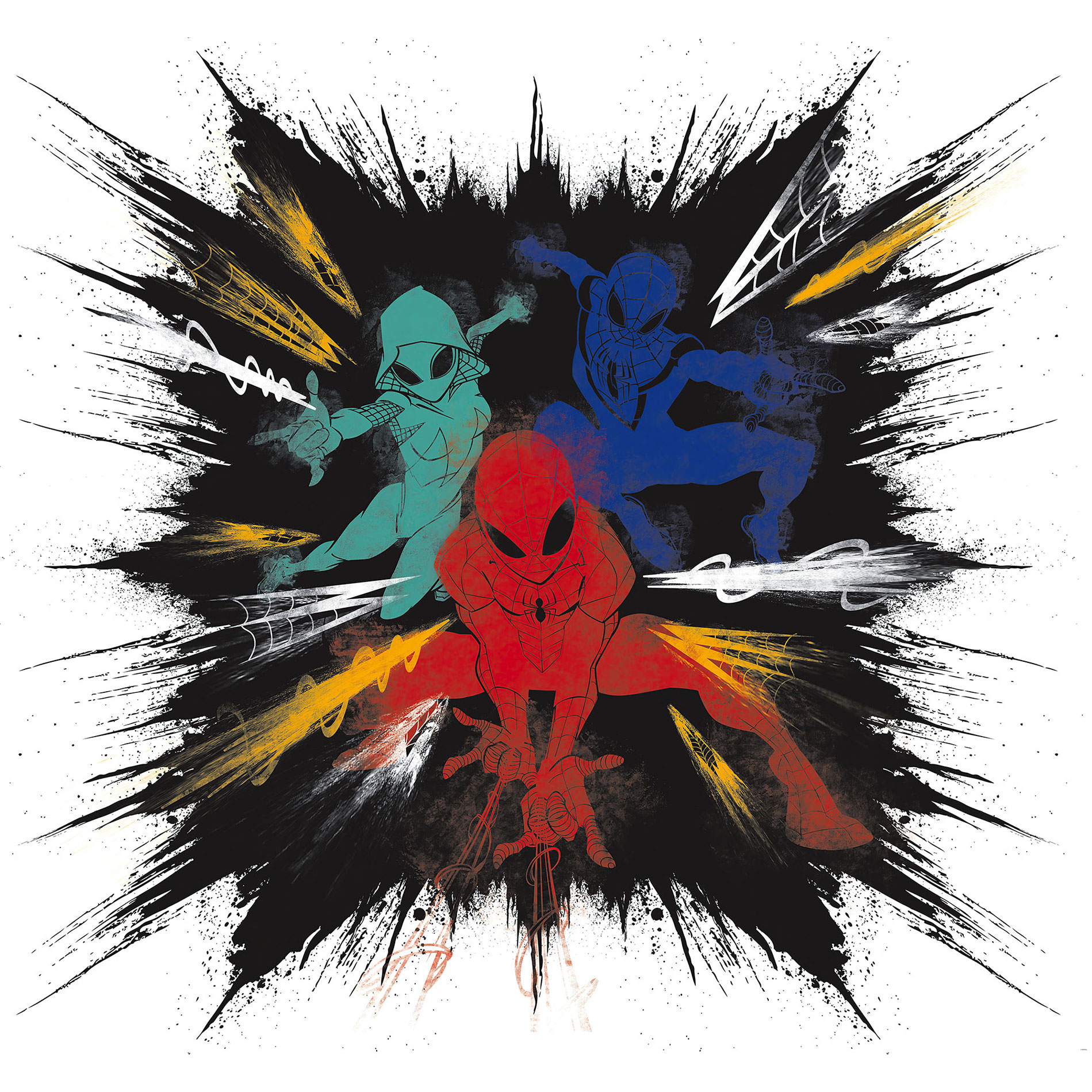 Vlies-Fototapete SPIDER-MAN COLOR EXPLOSION - 300x280 cm