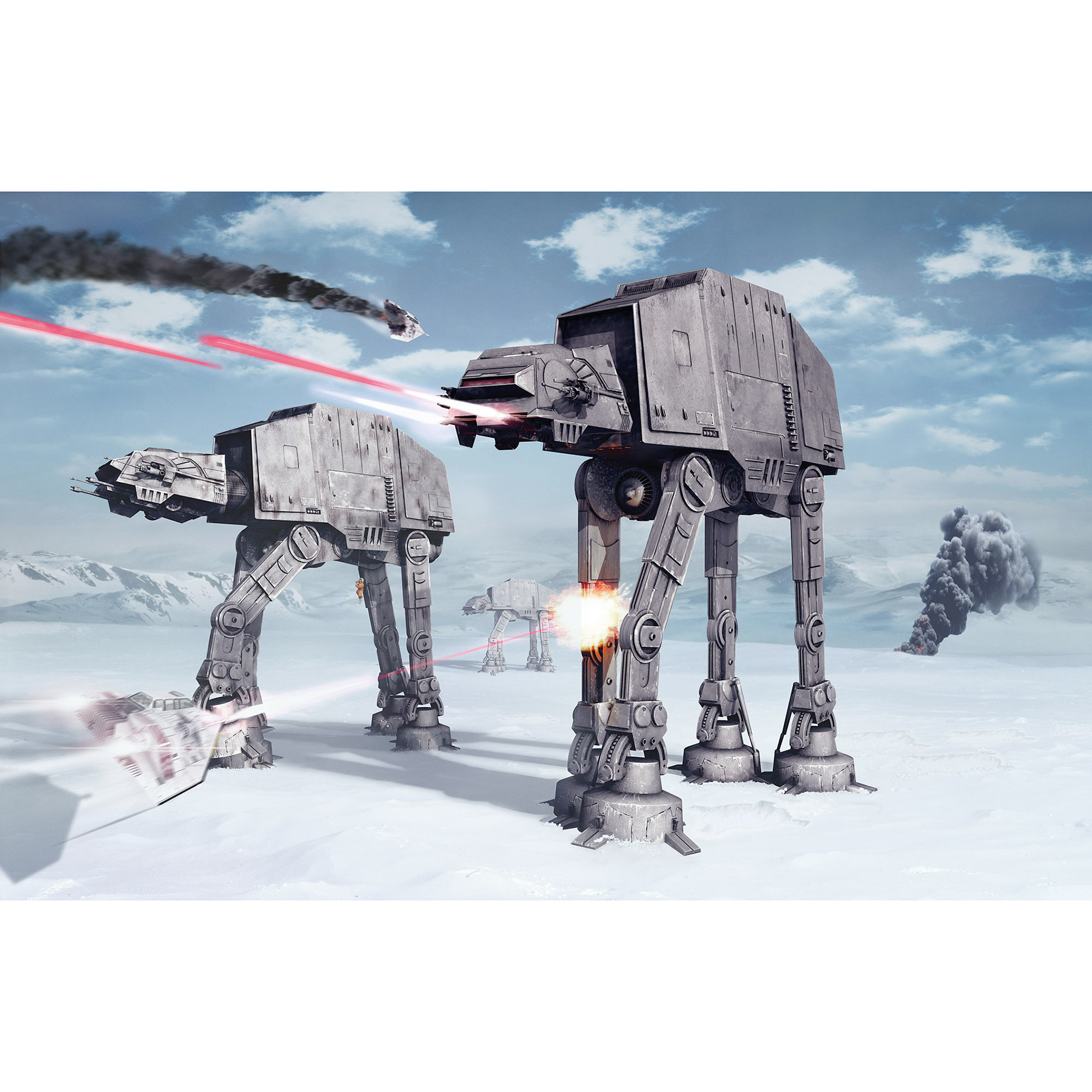 Vlies Fototapete STAR WARS BATTLE OF HOTH - bunt - 400x260 cm